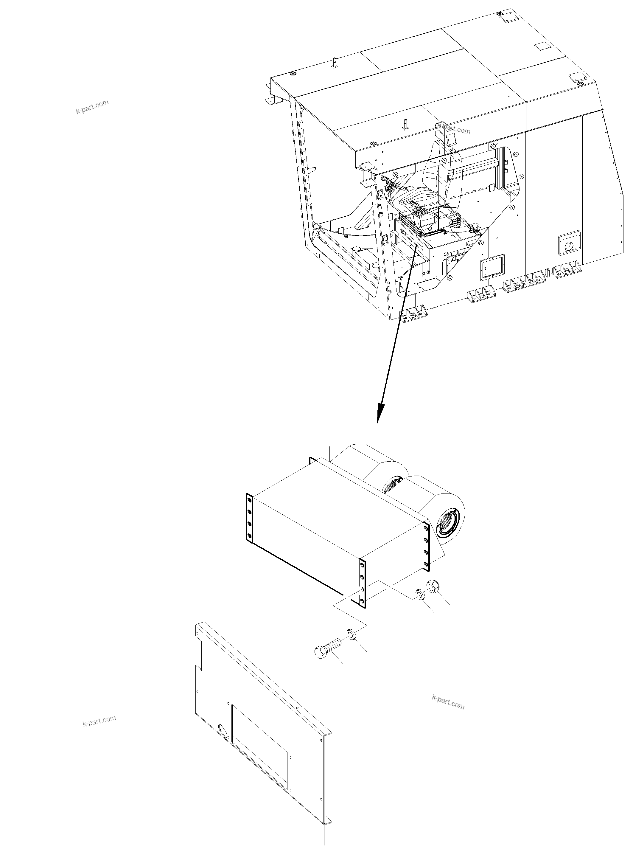 Komatsu parts book diagram for PC8000-6E S/N 12088: ELECTRIC HEATER (COLLECTORLESS)