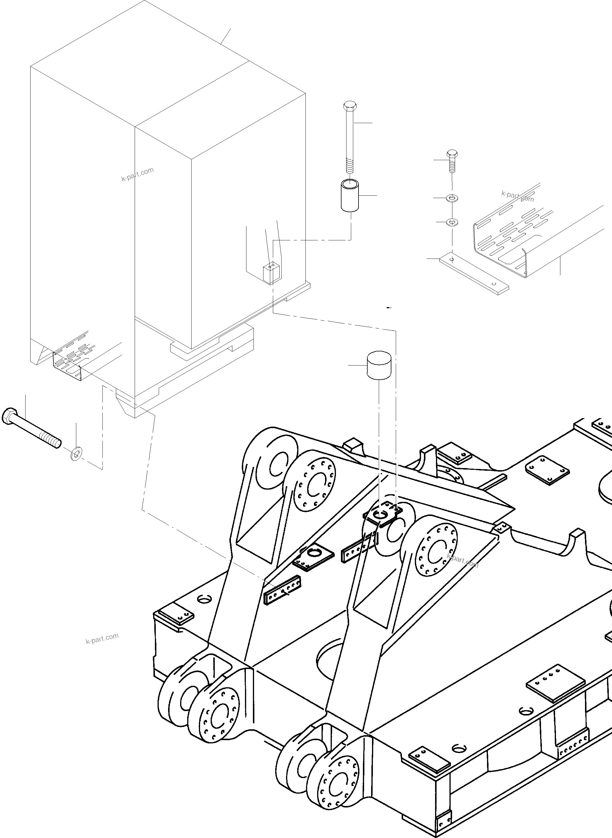 Komatsu parts book diagram for PC8000-6E S/N 12088: SWITCH CABINET ARR.