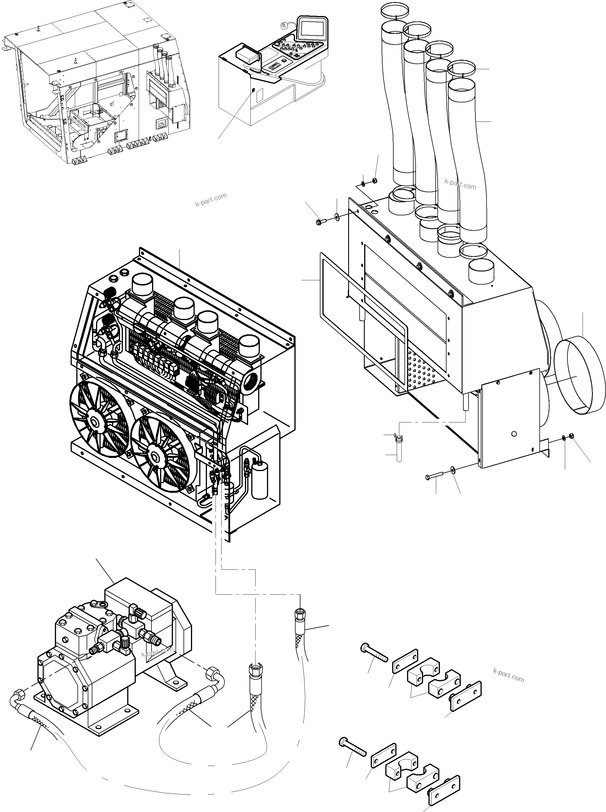 Komatsu parts book diagram for PC8000-6E S/N 12088: AIR CONDITION ARR.