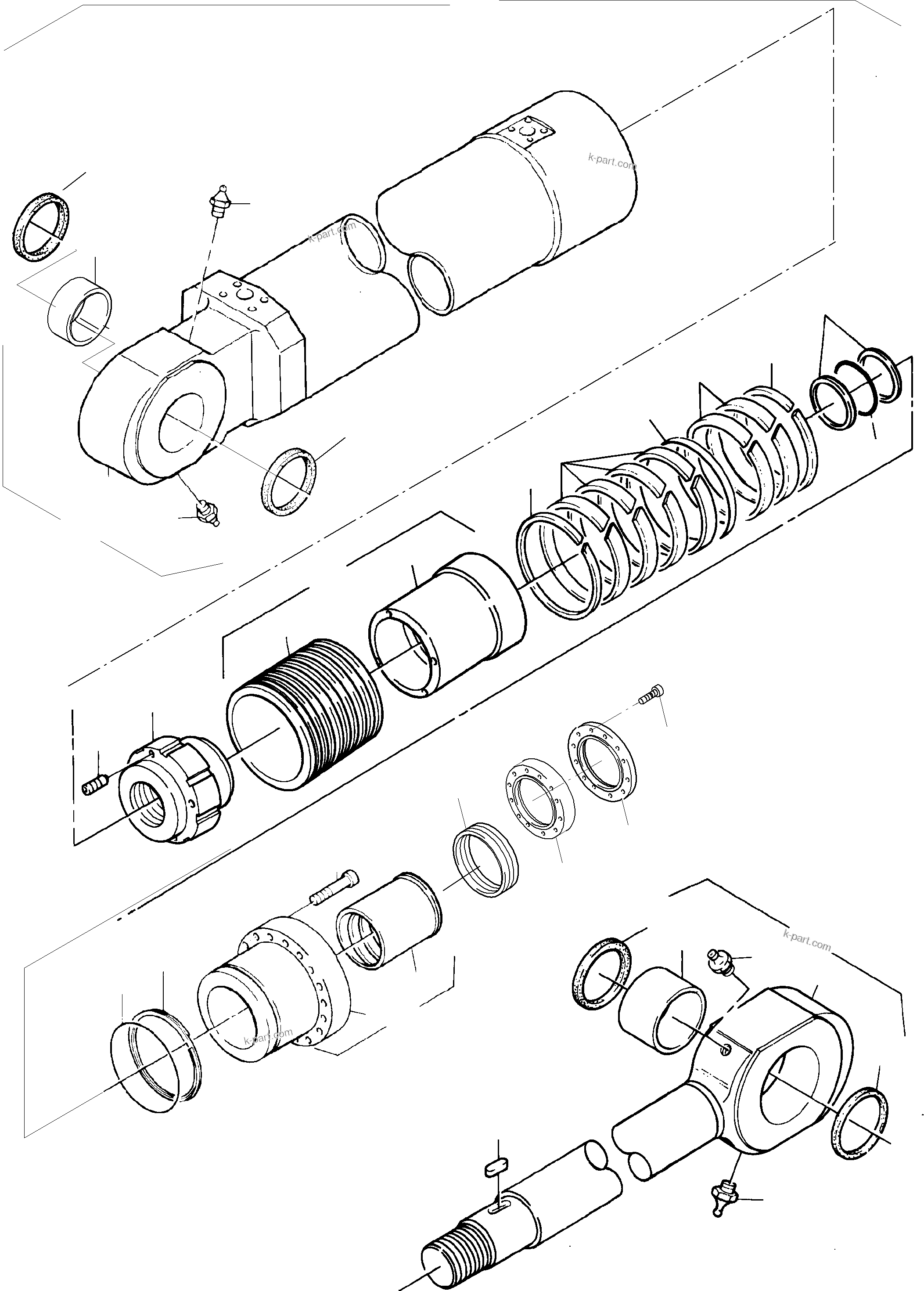 Komatsu parts book diagram for PC8000-6E S/N 12088: HYDRAULIK CYLINDER