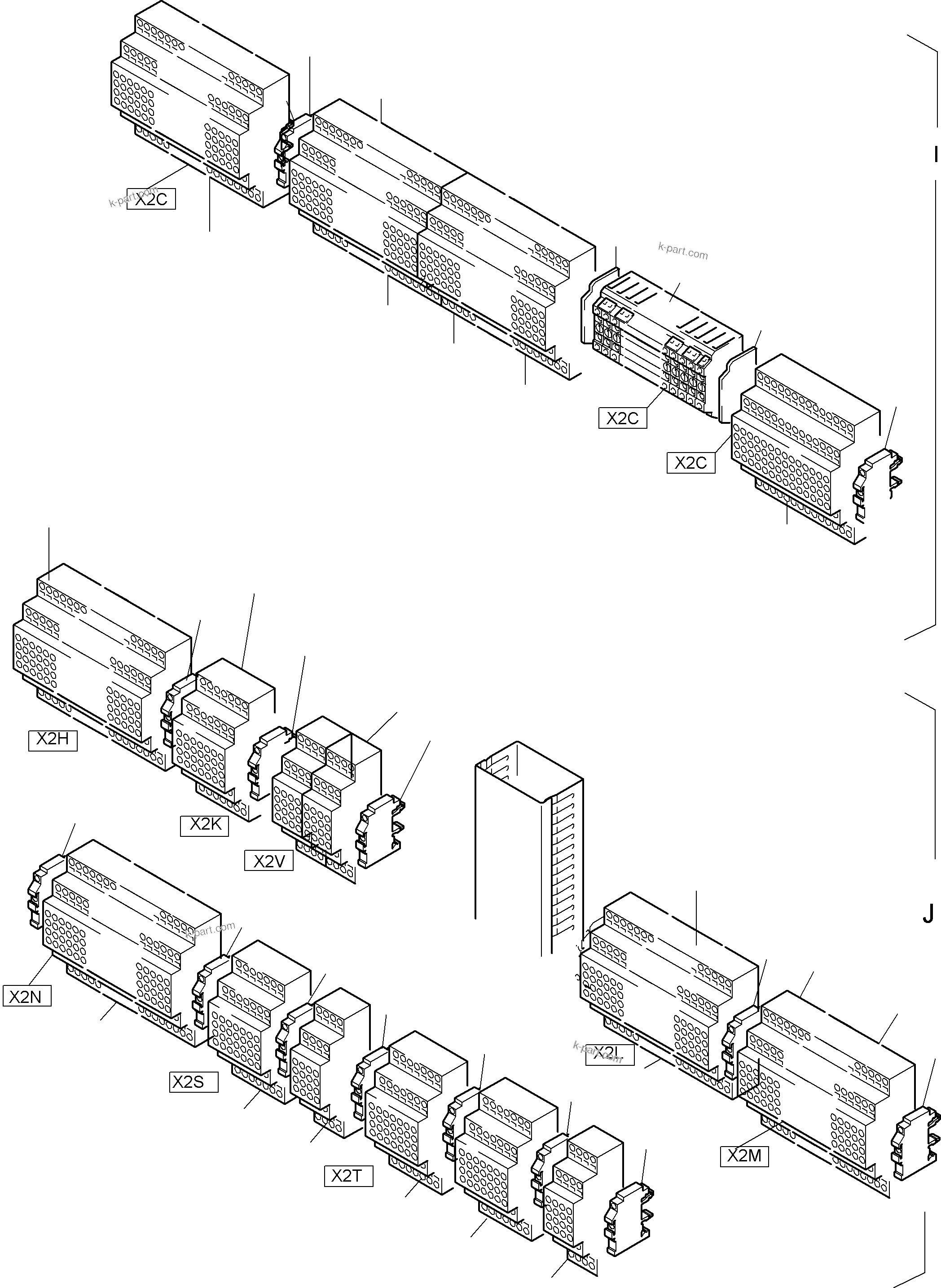 Komatsu parts book diagram for PC8000-6E S/N 12088: MAIN SWITCH BOX IN CAB SUPPORT
