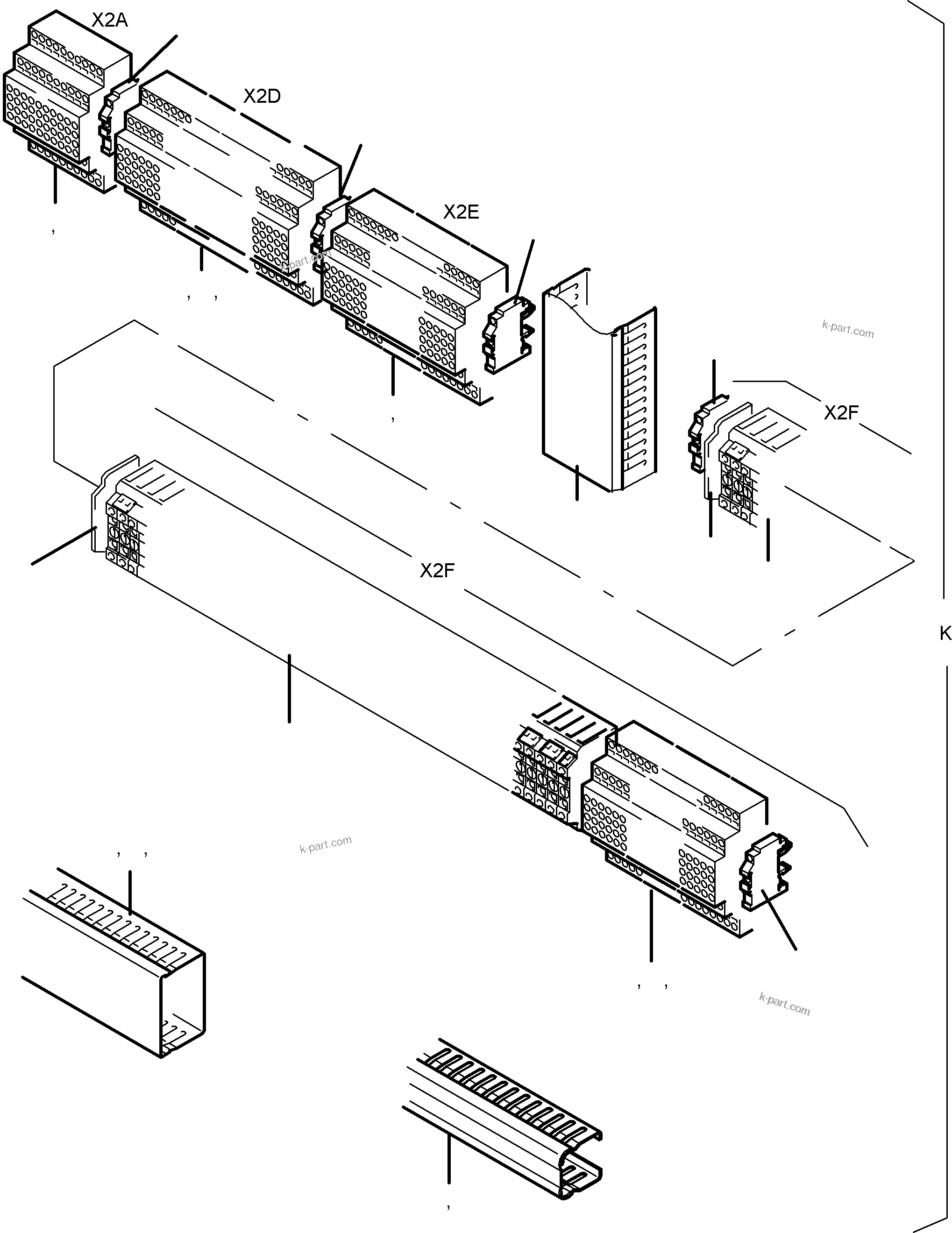 Komatsu parts book diagram for PC8000-6E S/N 12088: MAIN SWITCH BOX IN CAB SUPPORT