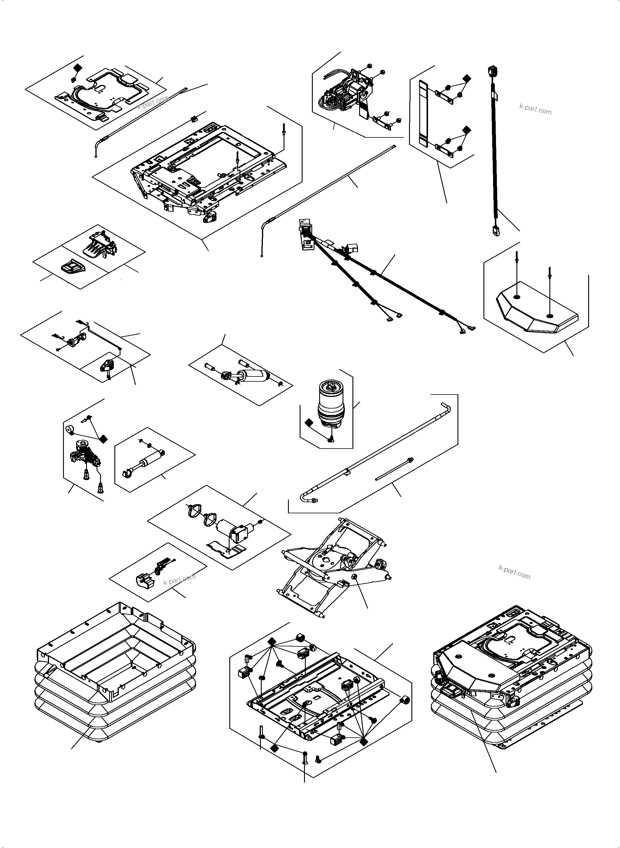 Komatsu parts book diagram for PC8000-6E S/N 12088: OPERATOR'S SEAT