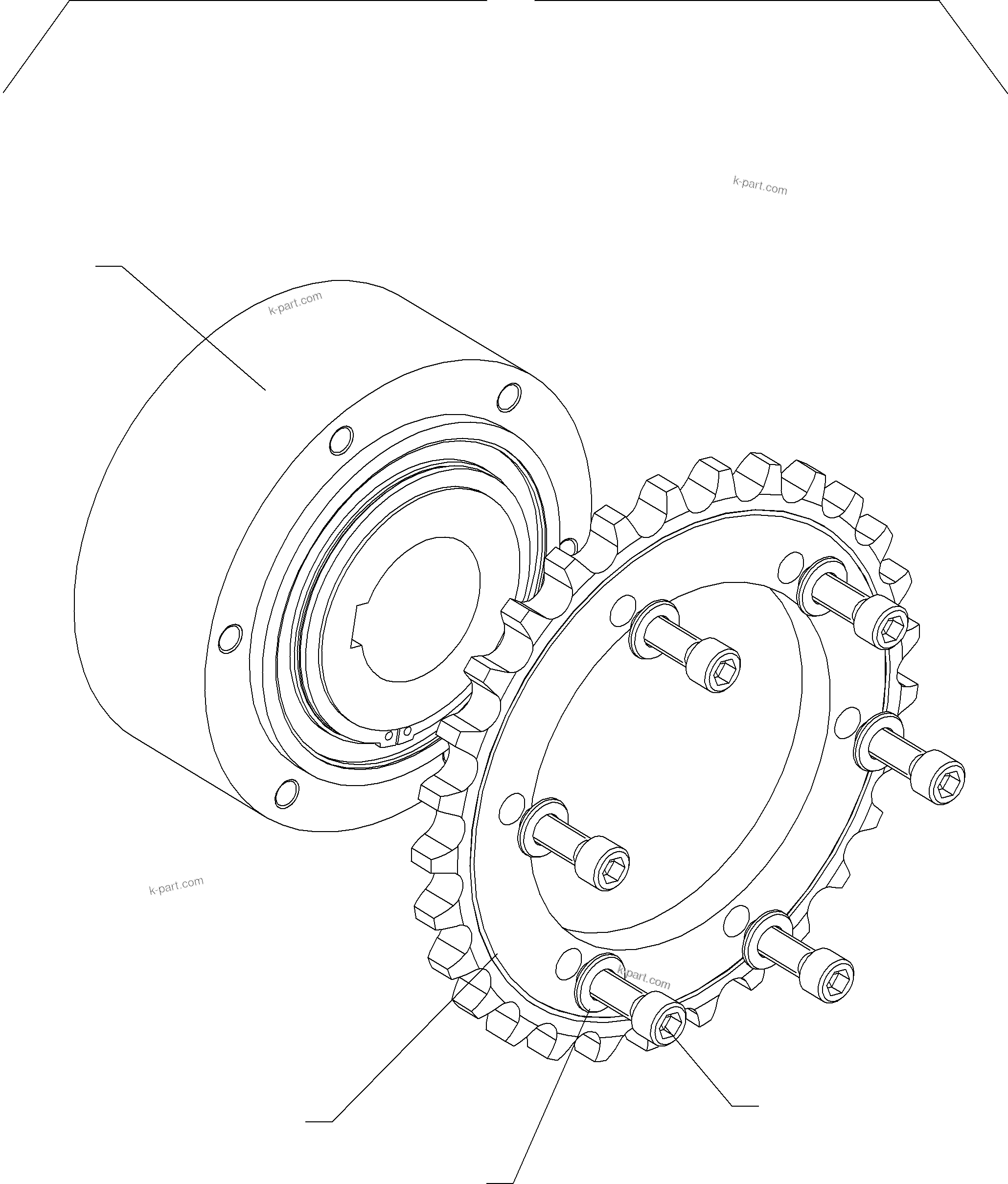 Komatsu parts book diagram for PC8000-6E S/N 12088: CABLE DRUM