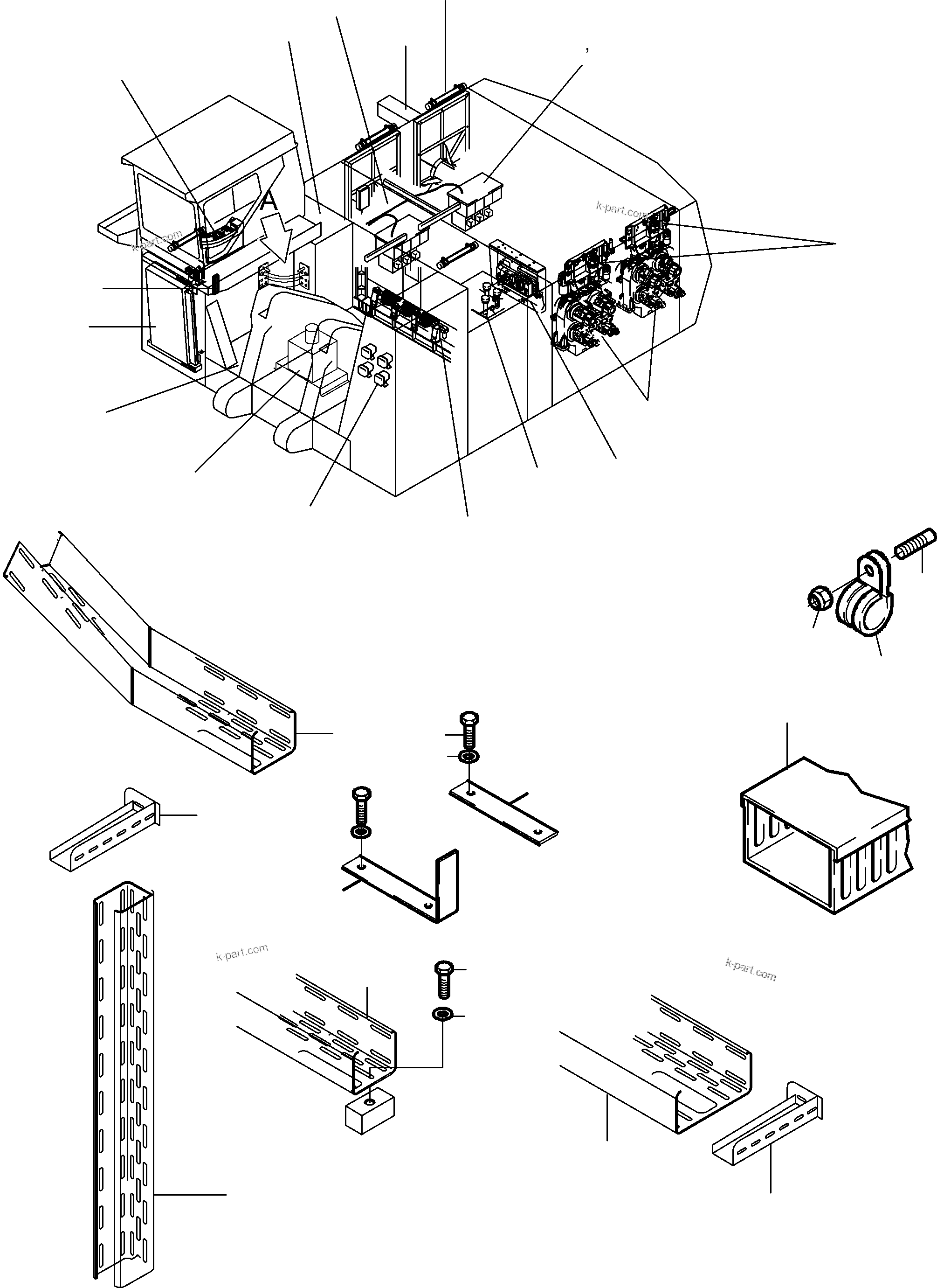 Komatsu parts book diagram for PC8000-6E S/N 12088: ELECTRIC EQUIPMENT