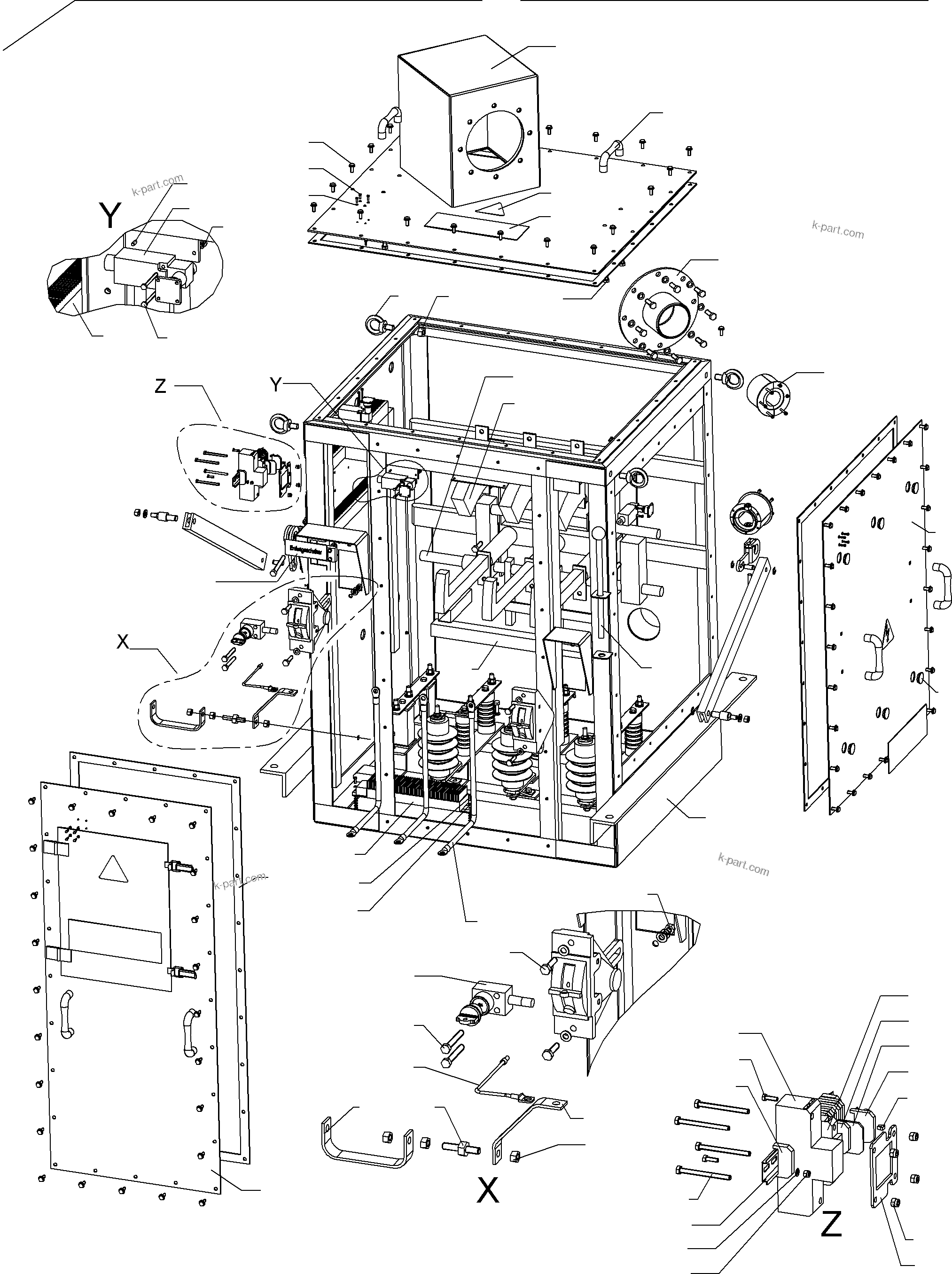 Komatsu parts book diagram for PC8000-6E S/N 12088: JUNCTION BOX