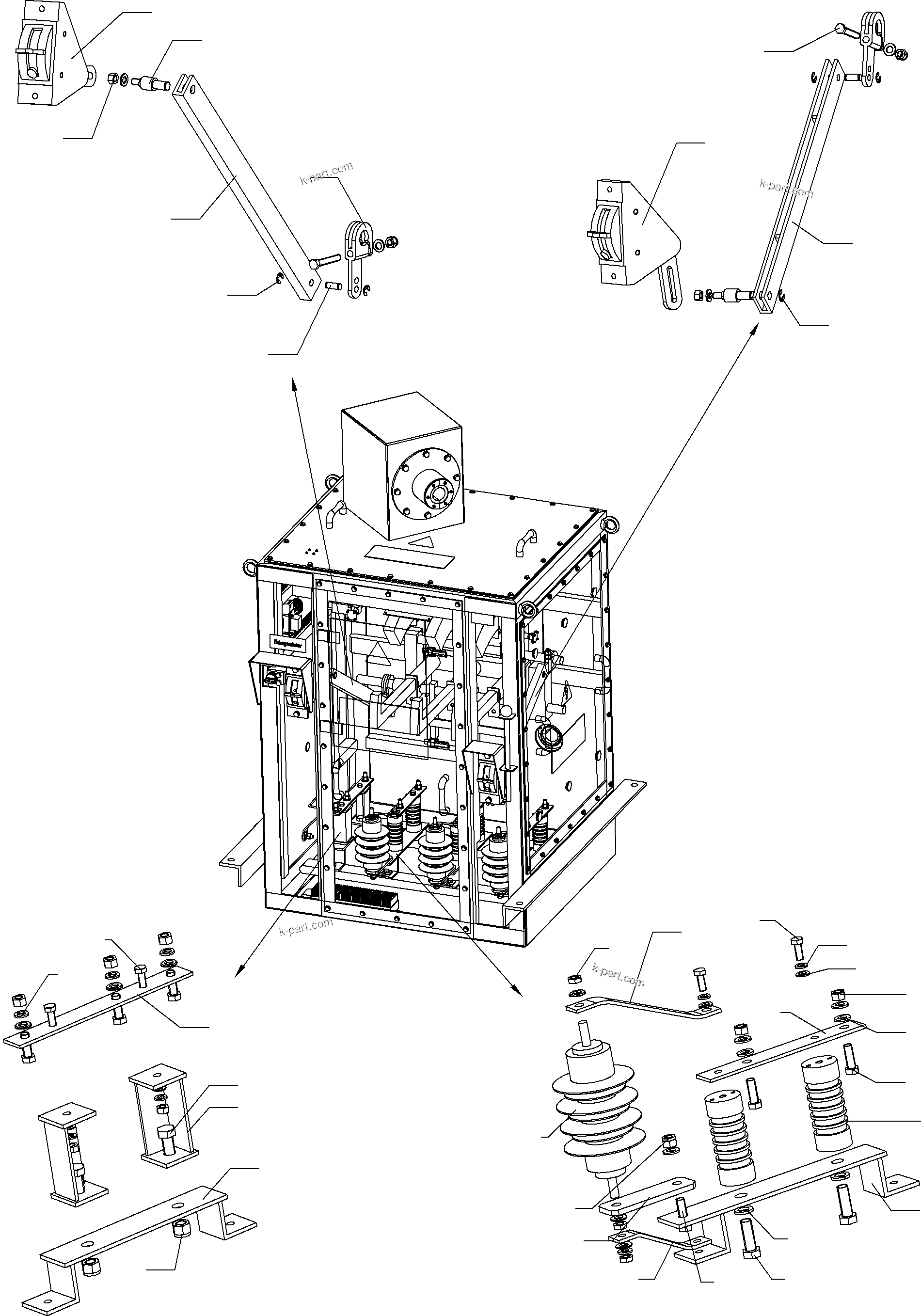 Komatsu parts book diagram for PC8000-6E S/N 12088: JUNCTION BOX