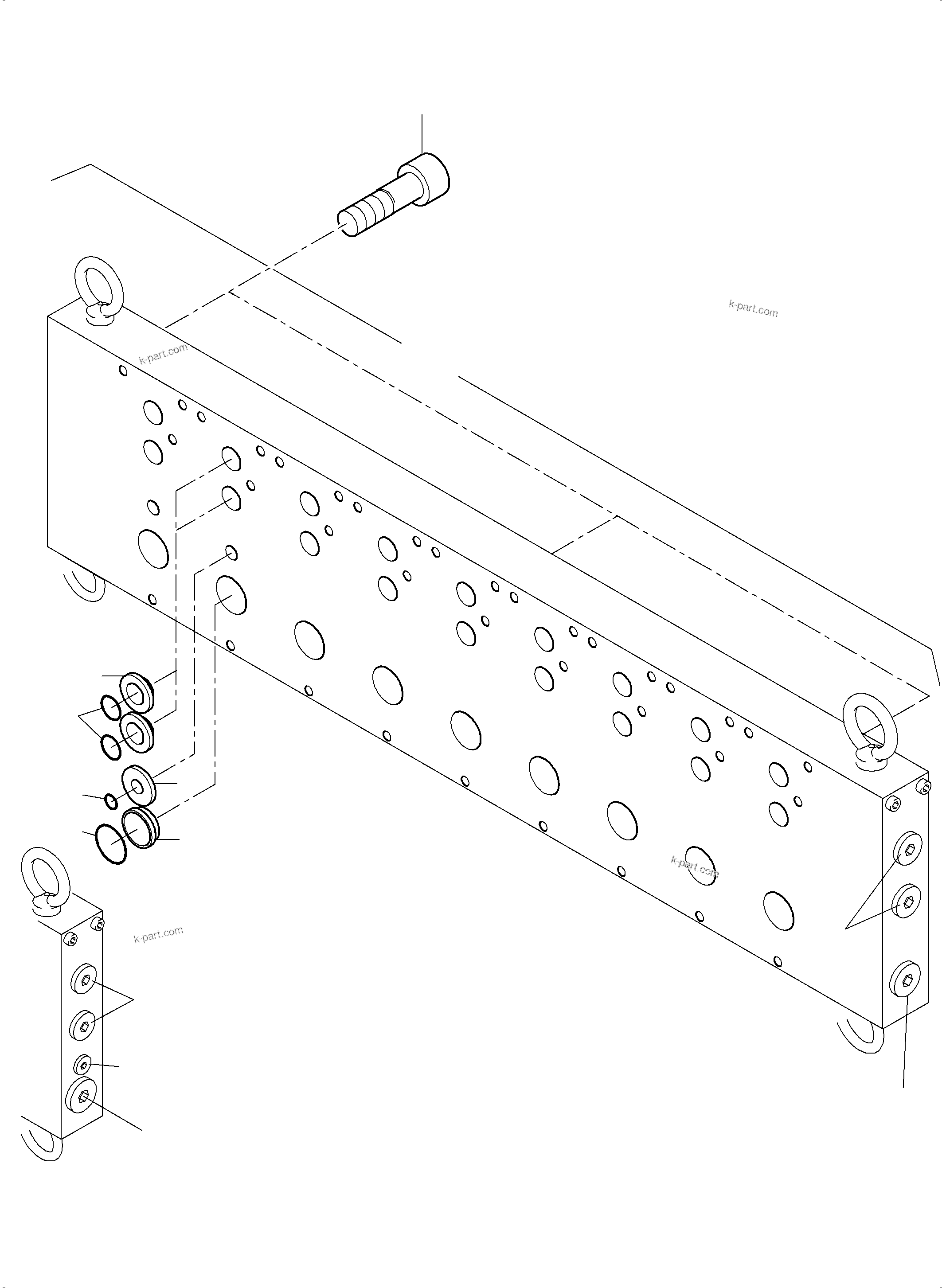 Komatsu parts book diagram for PC8000-11 S/N 12117: BASE PLATE