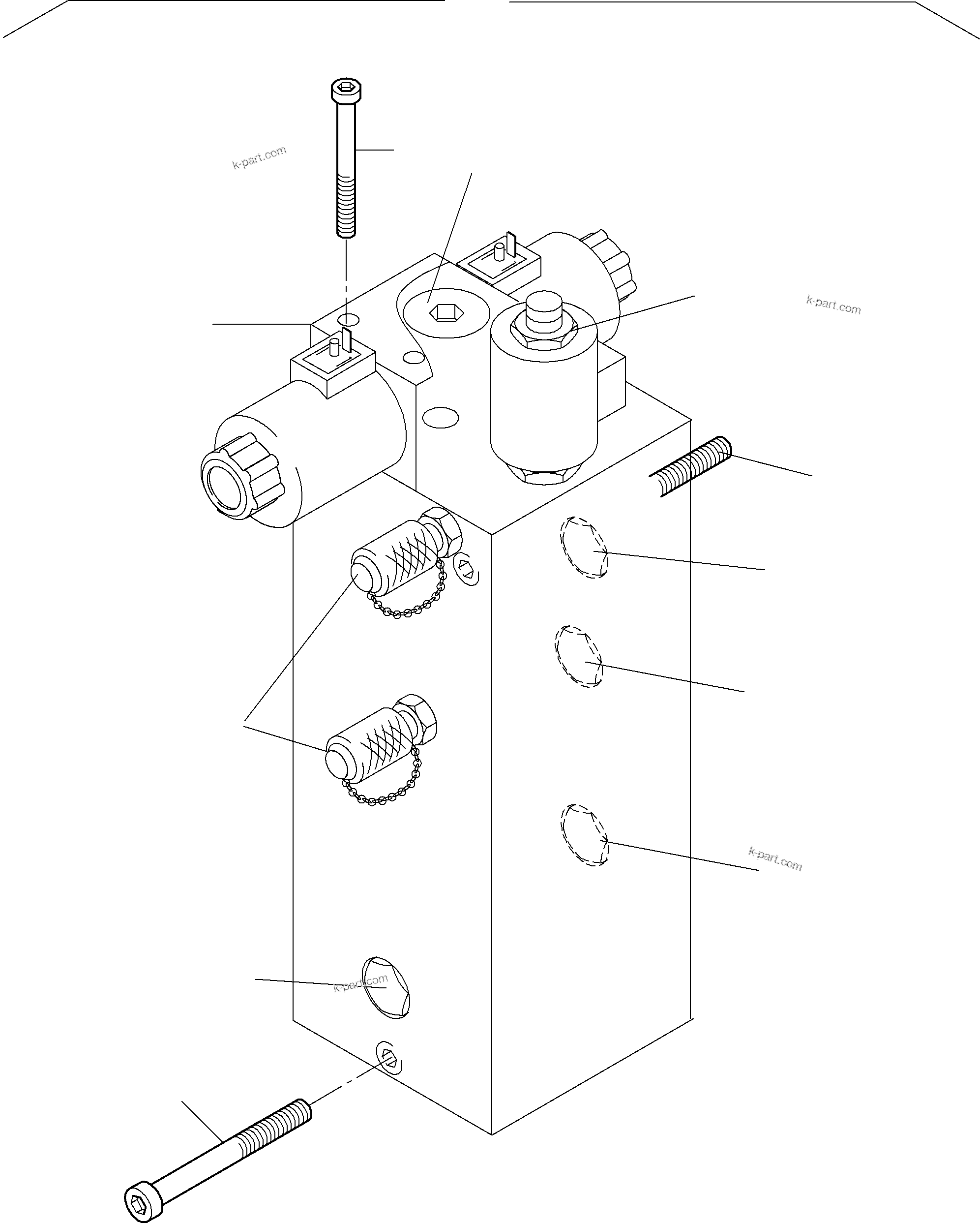 Komatsu parts book diagram for PC8000-11 S/N 12117: VALVE - REFUELING 60 BAR