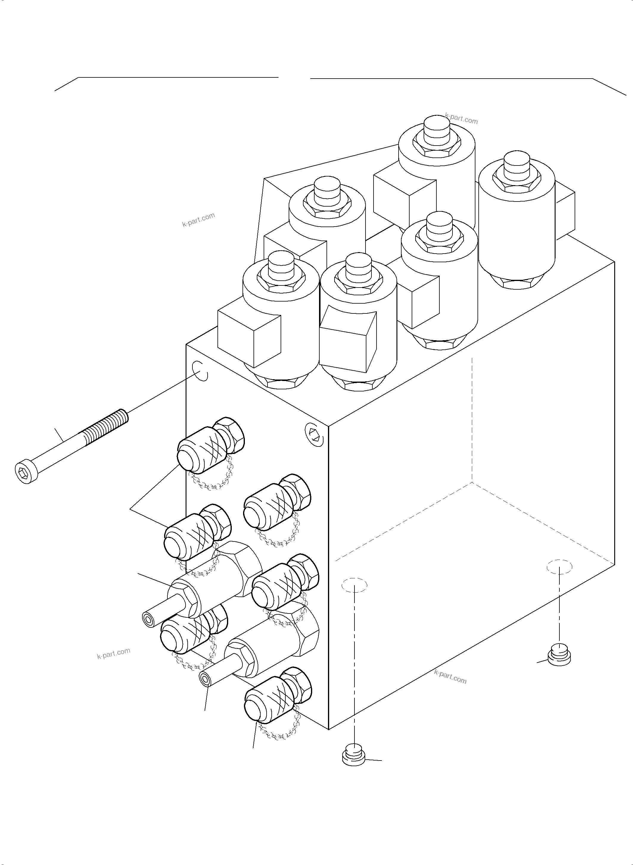 Komatsu parts book diagram for PC8000-11 S/N 12117: VALVE - PUMP REGULATION