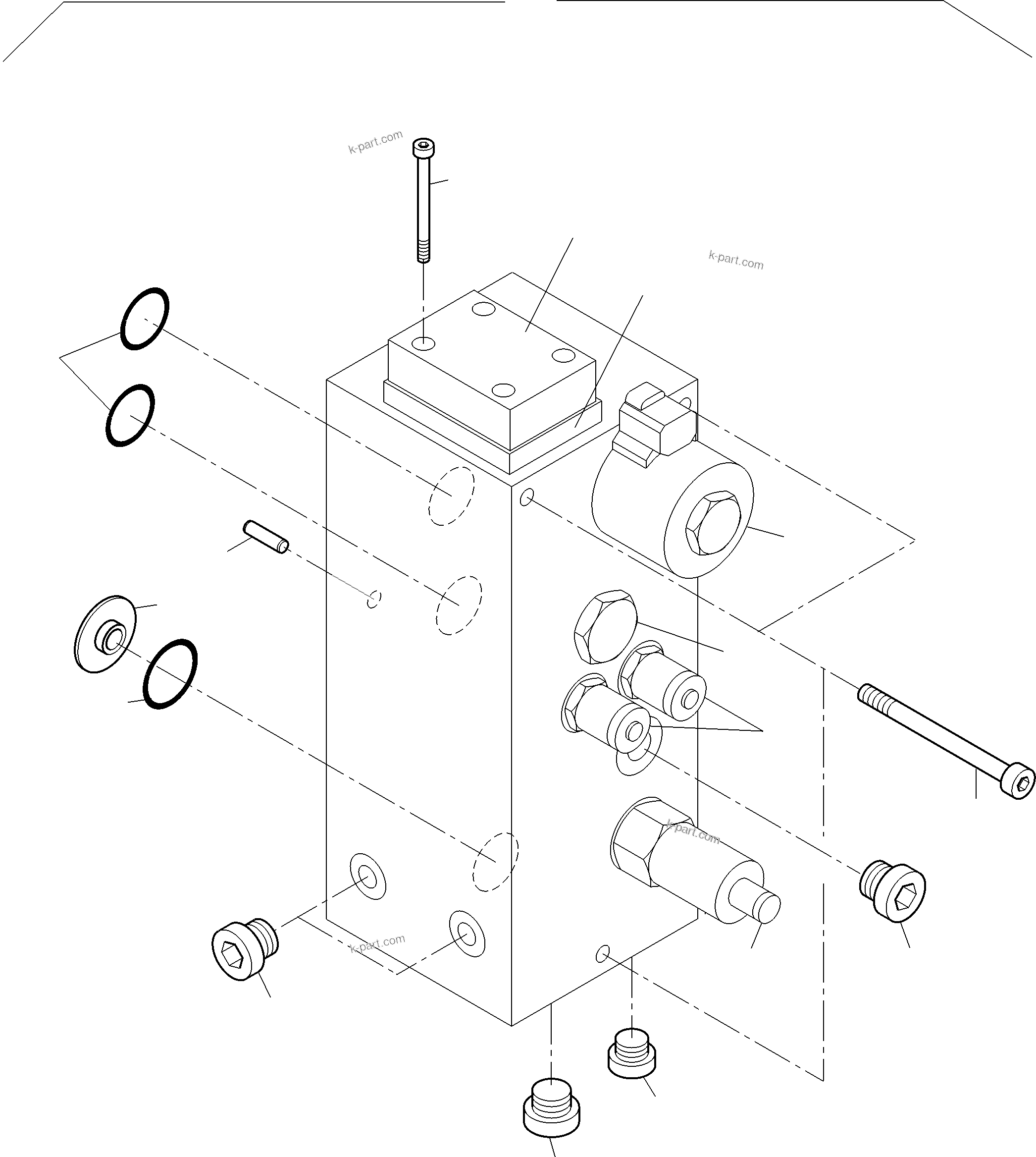 Komatsu parts book diagram for PC8000-11 S/N 12117: VALVE - TRAVELLING GEAR