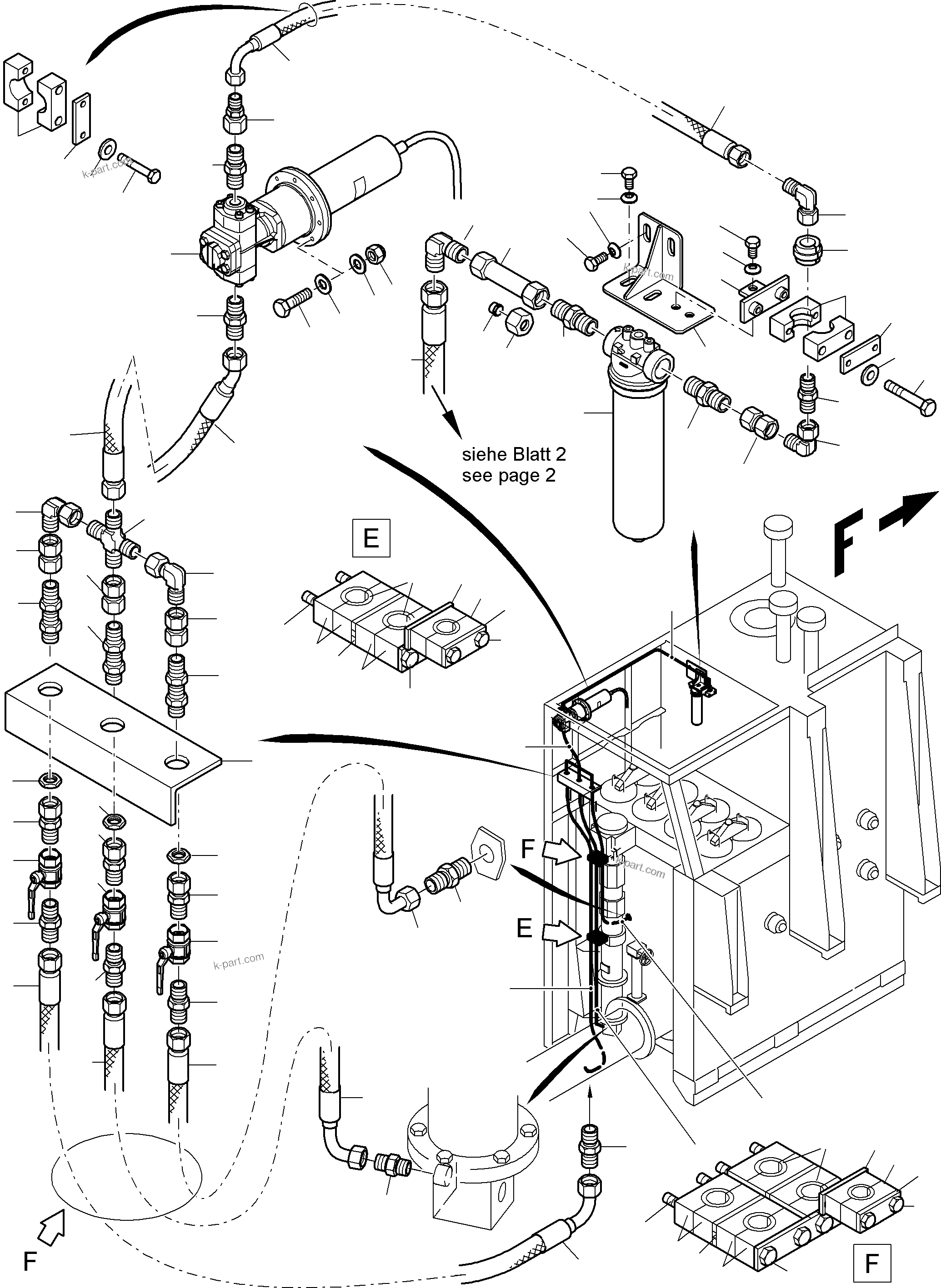 Komatsu parts book diagram for PC8000-11 S/N 12117: MAIN OIL TANK - PUMP UNIT
