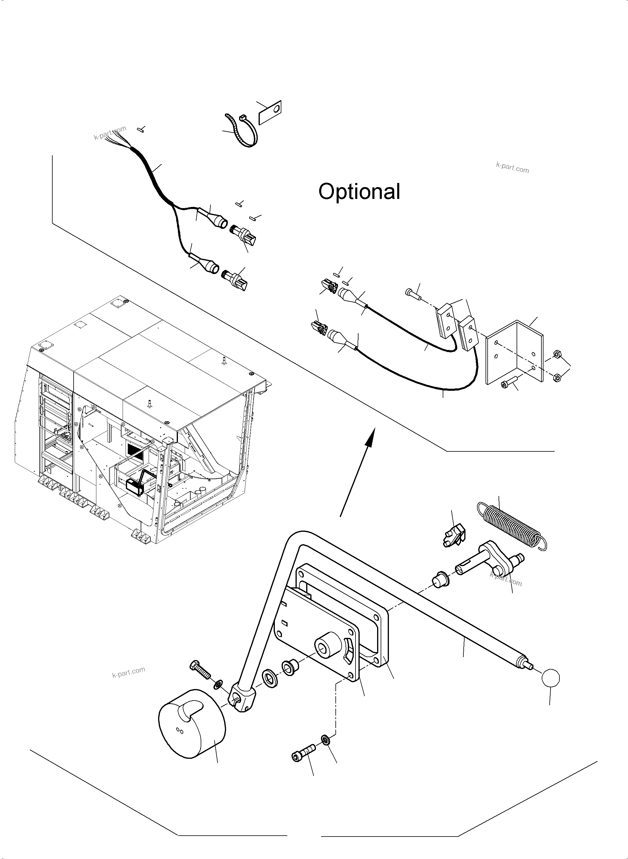 Komatsu parts book diagram for PC8000-11 S/N 12117: OPERATOR'S CAB PART 1