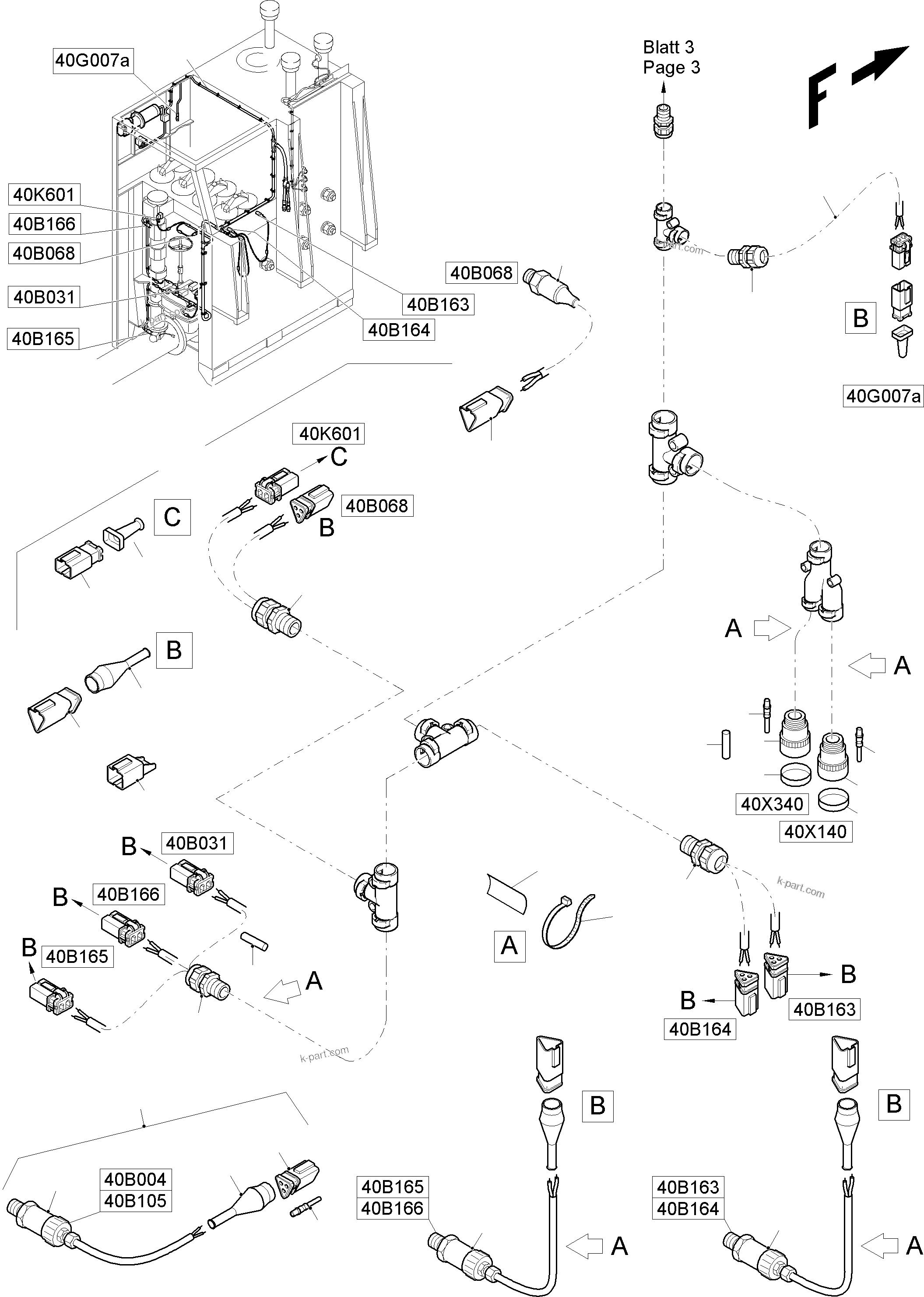 Komatsu parts book diagram for PC8000-11 S/N 12117: ELECTRIC - OIL TANK