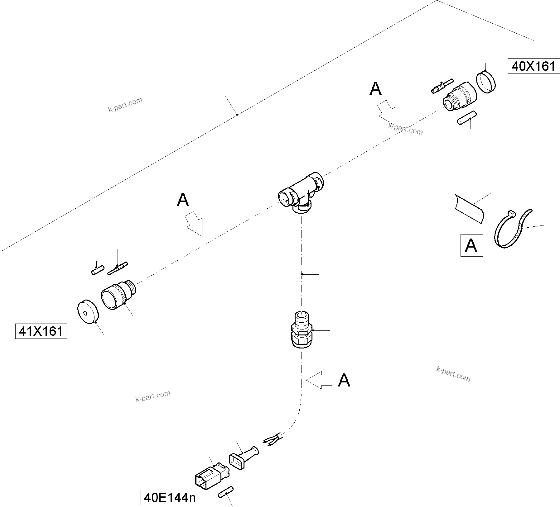 Komatsu parts book diagram for PC8000-11 S/N 12117: ELECTRIC - OIL TANK