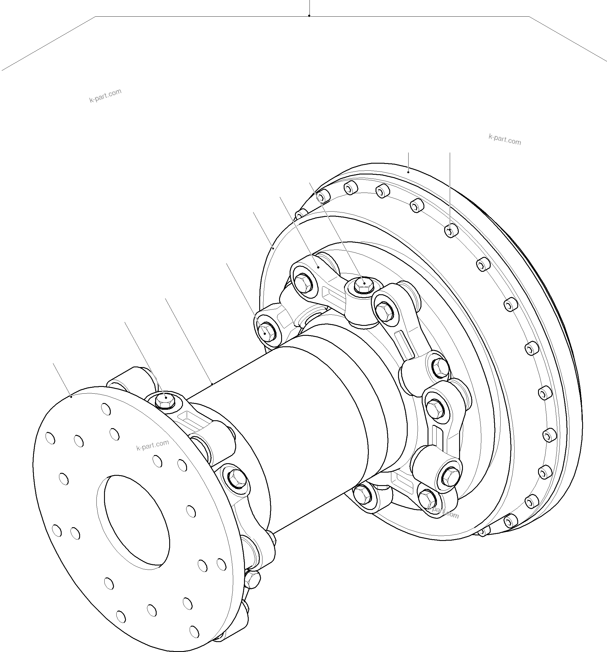 Komatsu parts book diagram for PC8000-11 S/N 12117: COUPLING