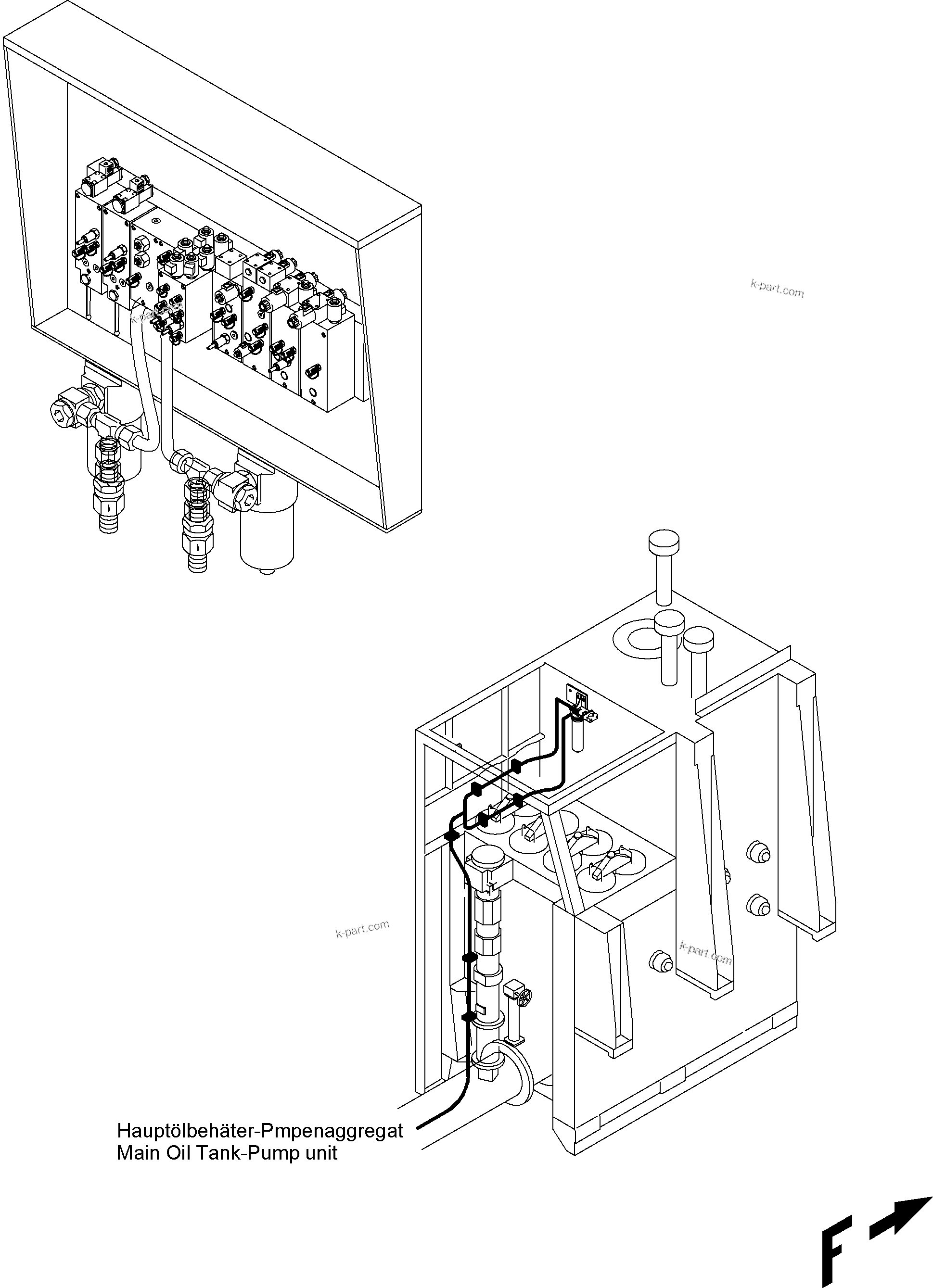 Komatsu parts book diagram for PC8000-11 S/N 12117: PUMP CONTROL
