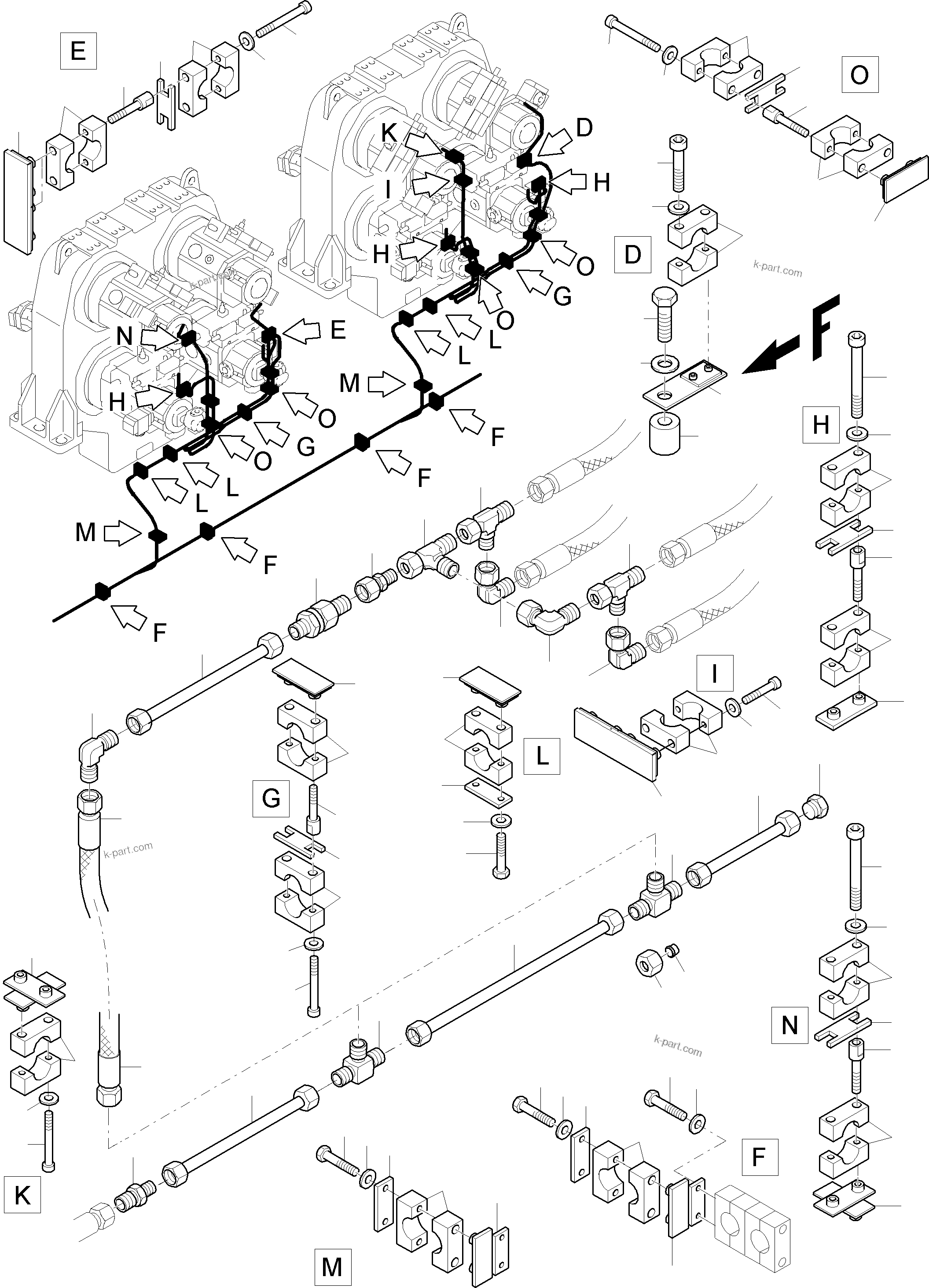 Komatsu parts book diagram for PC8000-11 S/N 12117: PUMP CONTROL