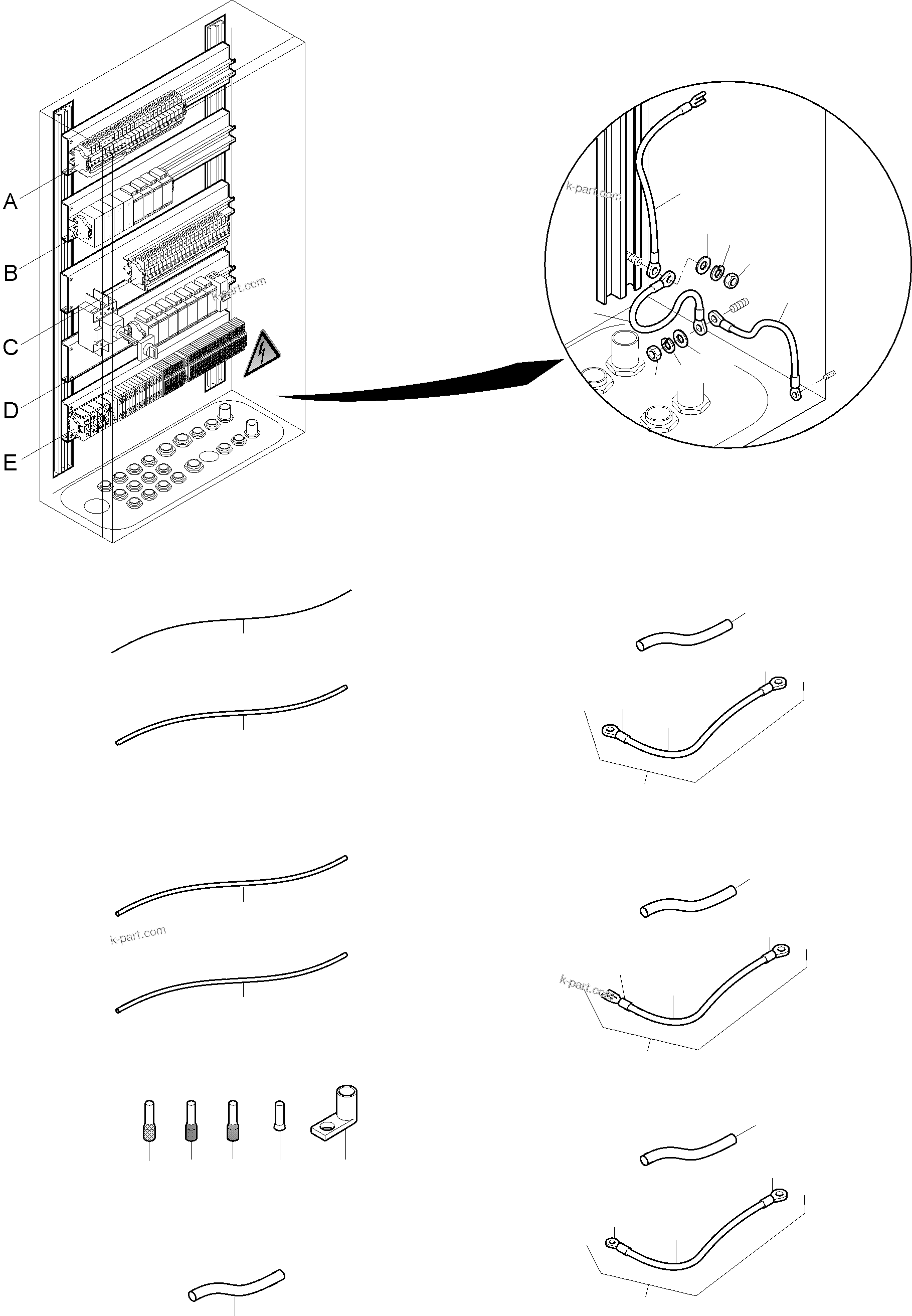 Komatsu parts book diagram for PC8000-11 S/N 12117: SWITCH FRAMING  LOC:12