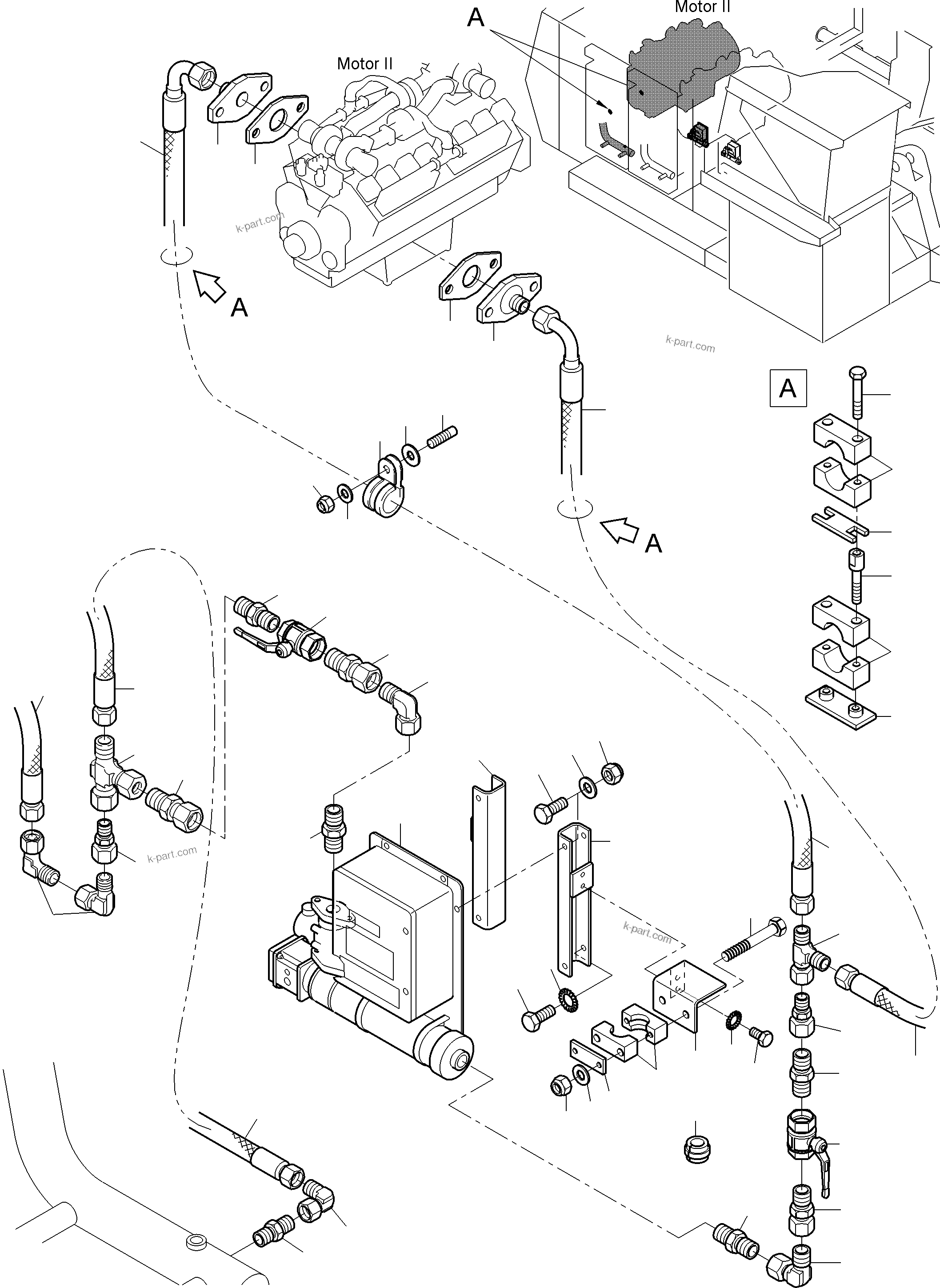 Komatsu parts book diagram for PC8000-11 S/N 12117: TEMPERATURE CONDITIONING - ENGINE COOL WATER-RESVERVE цLTANK-DEF TANK