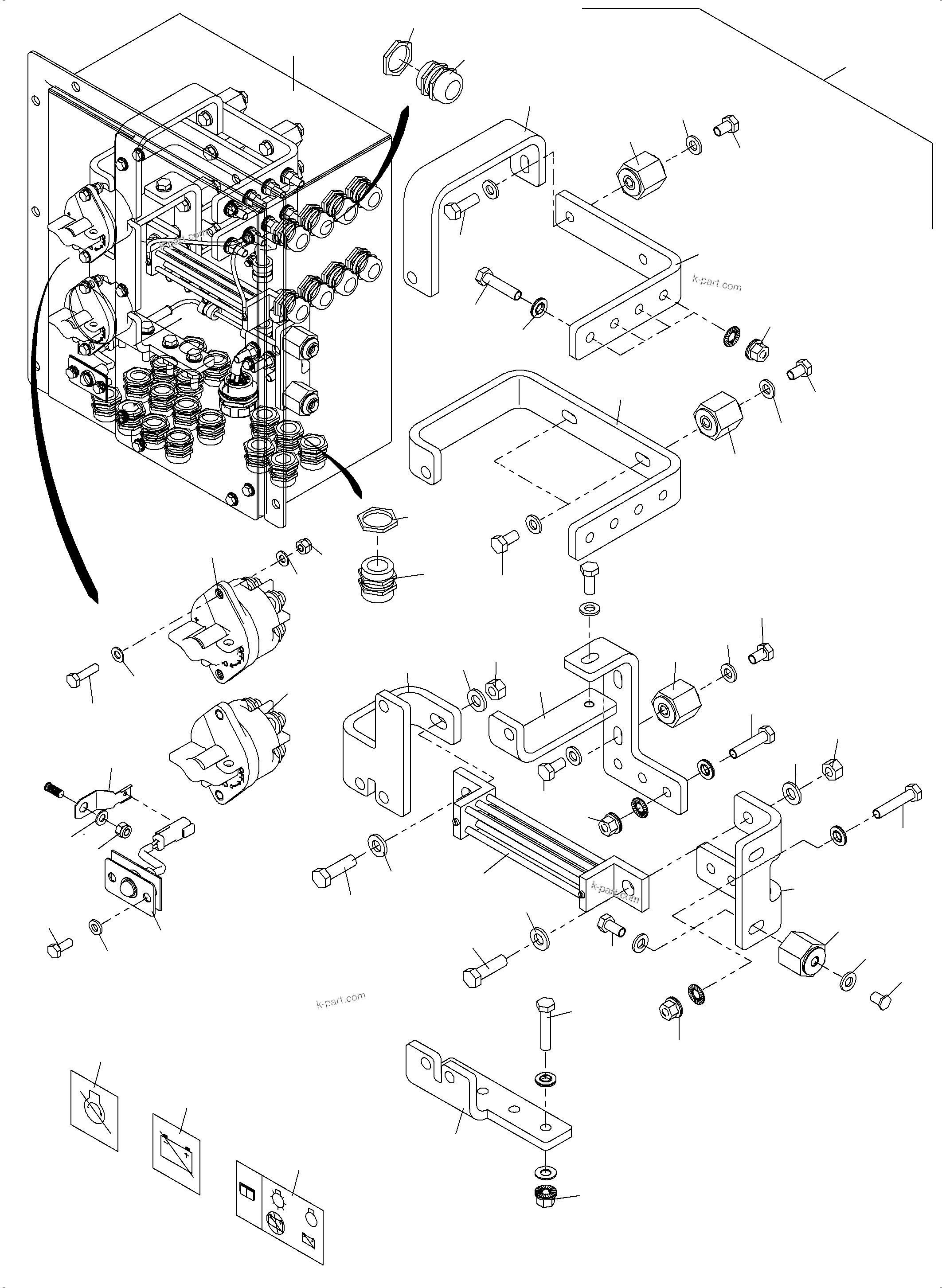 Komatsu parts book diagram for PC8000-11 S/N 12117: BATTERY SWITCH BOX