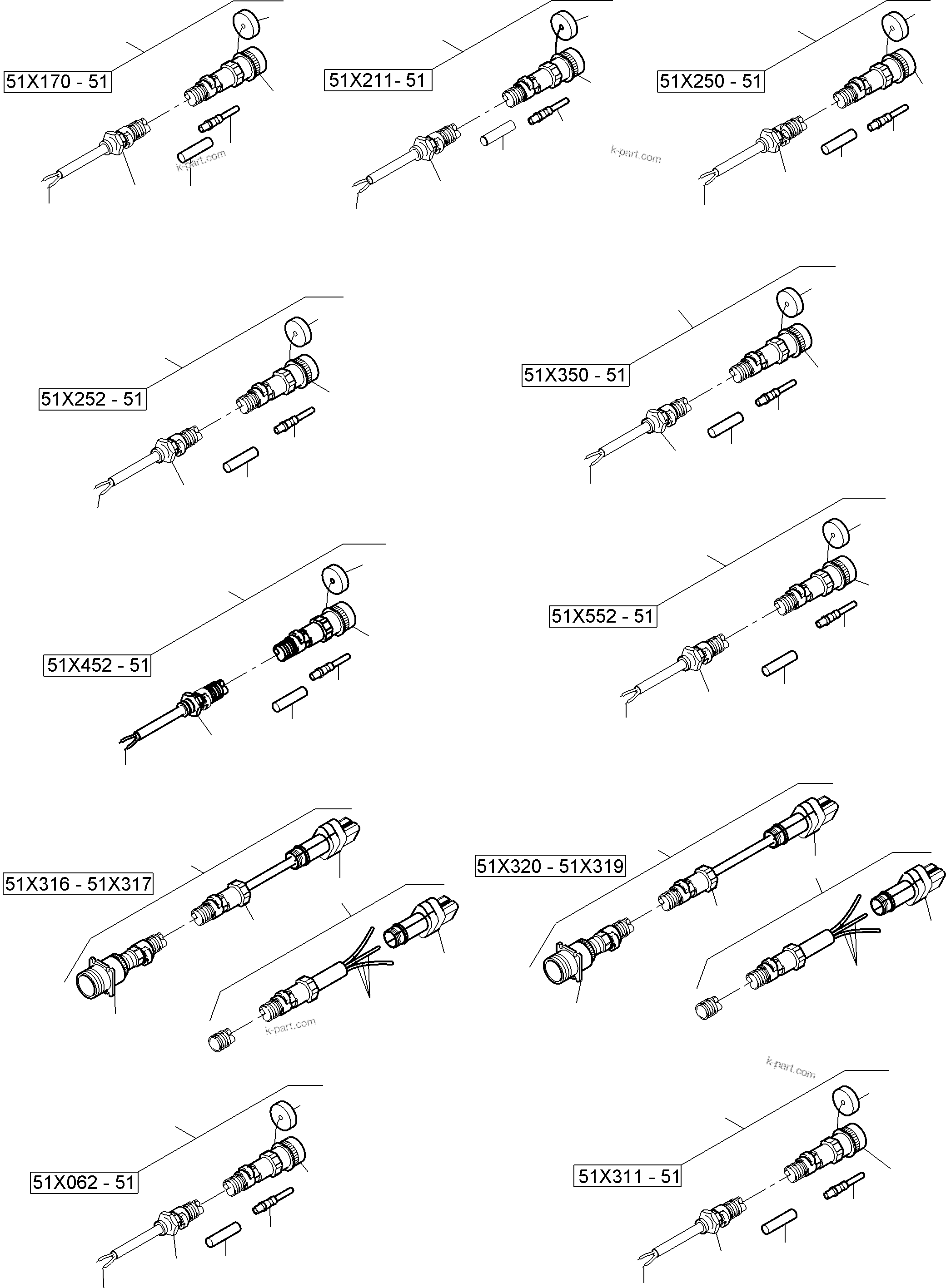 Komatsu parts book diagram for PC8000-11 S/N 12117: SWITCH CABINET ORT 51