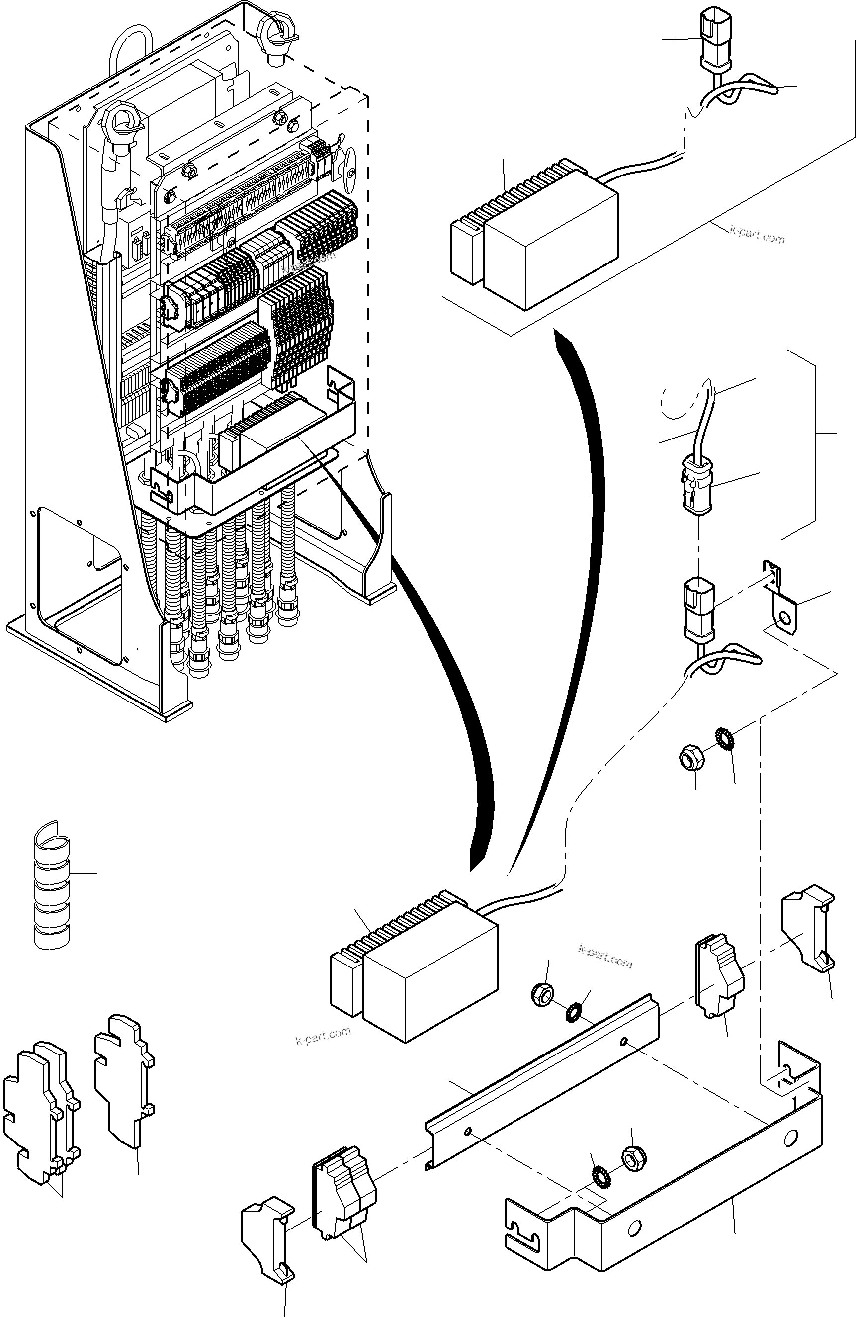 Komatsu parts book diagram for PC8000-11 S/N 12117: SWITCH CABINET ORT 51