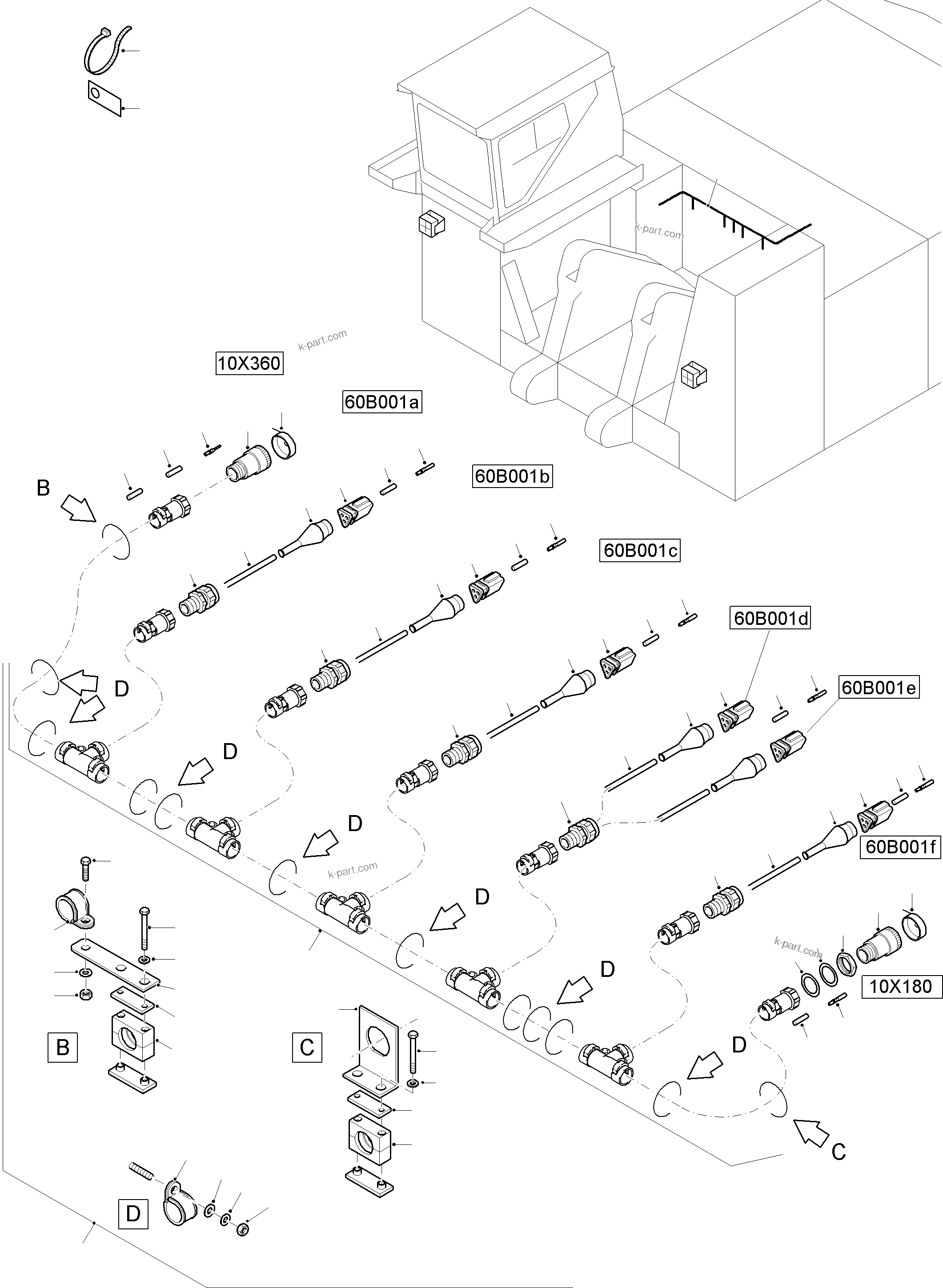 Komatsu parts book diagram for PC8000-11 S/N 12117: PARTS TEILE PAYLOAD MEASUREMENT (PLM)