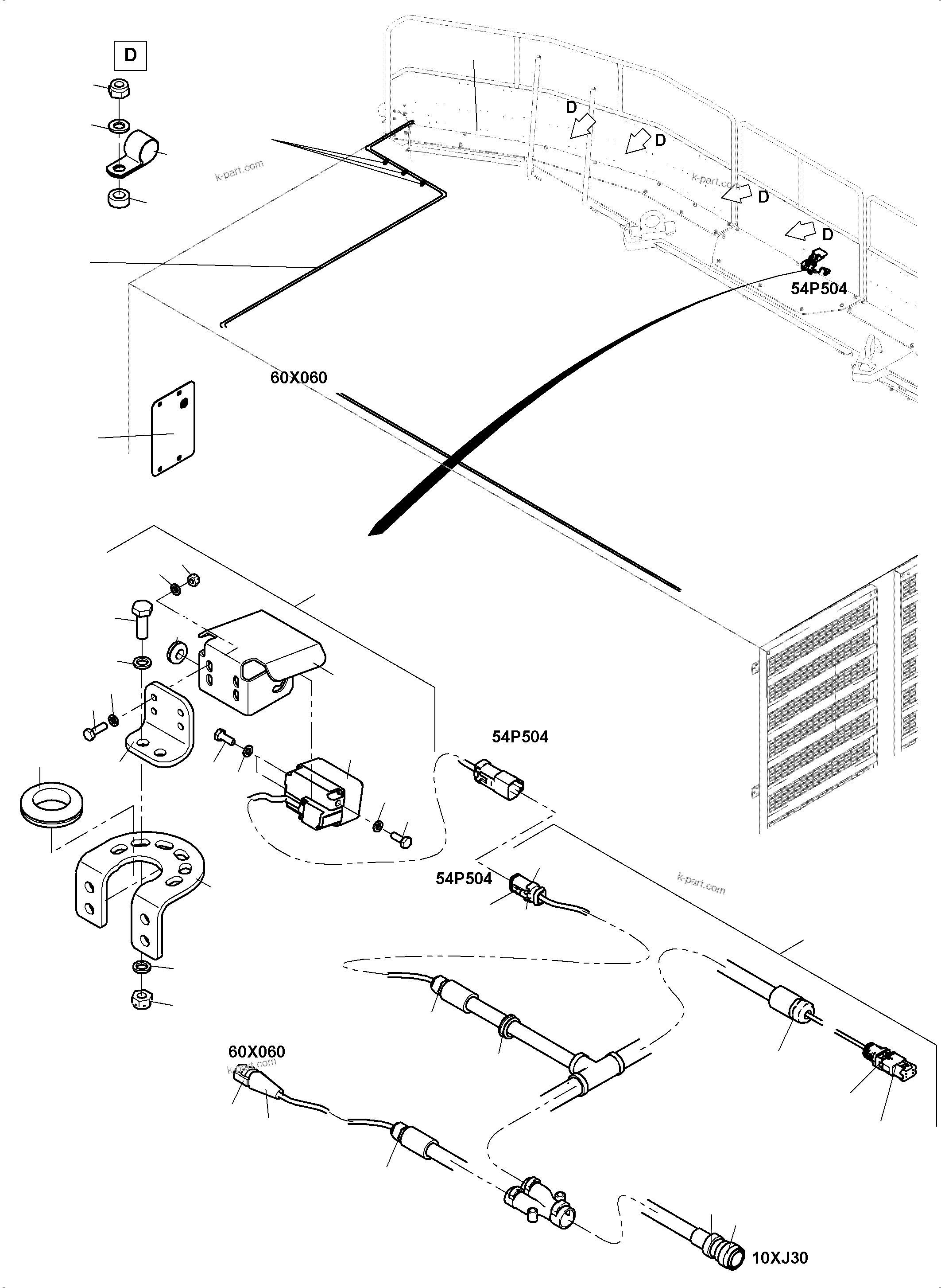 Komatsu parts book diagram for PC8000-11 S/N 12117: COMVISION CAMERASYSTEM FUEL TANK,MACHINE COVERING,COUNTERWEIGHT,FUEL TANK, FUEL COOLER