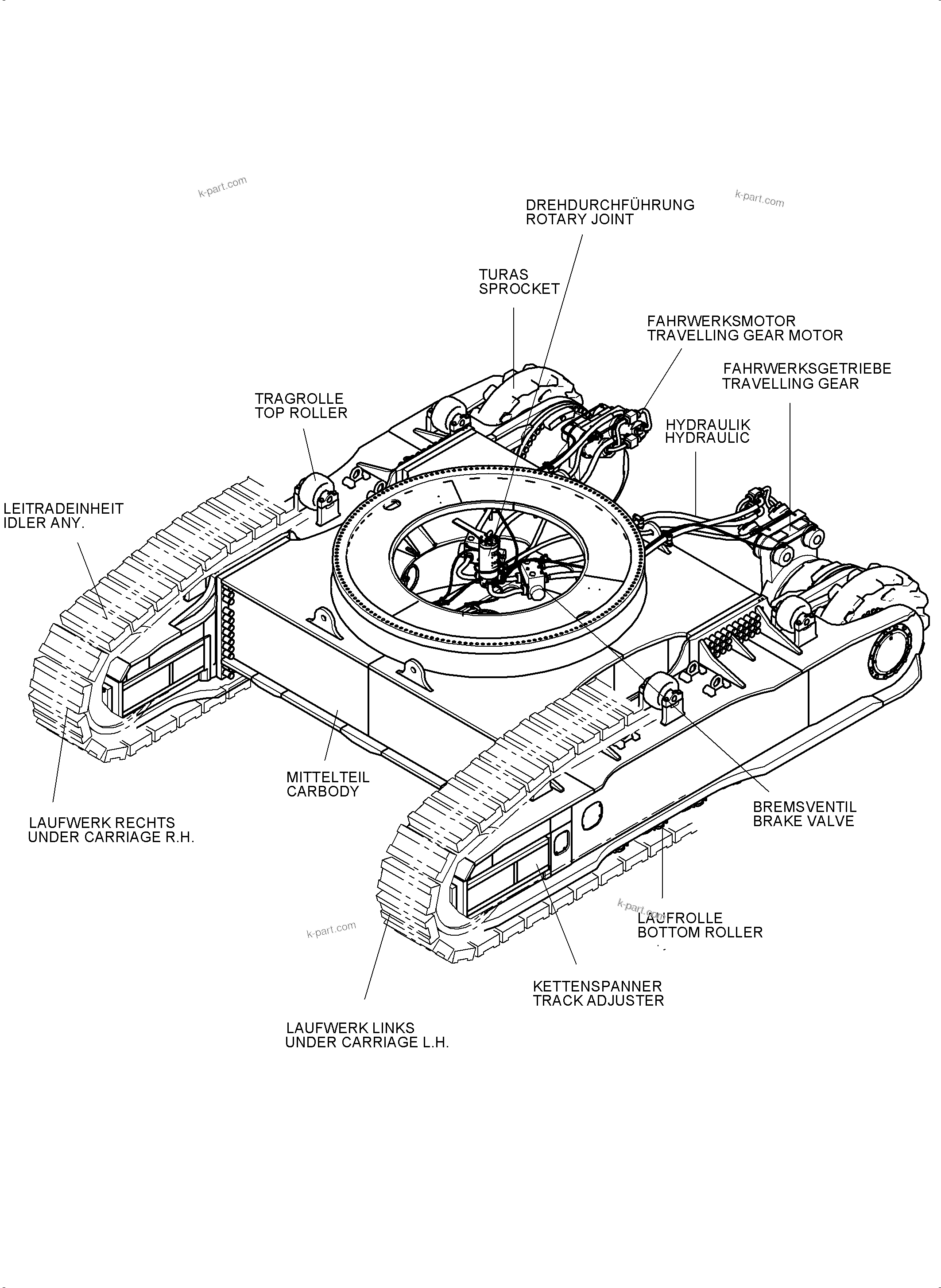Komatsu parts book diagram for PC8000-11 S/N 12117: SUPERSTRUKTURE
