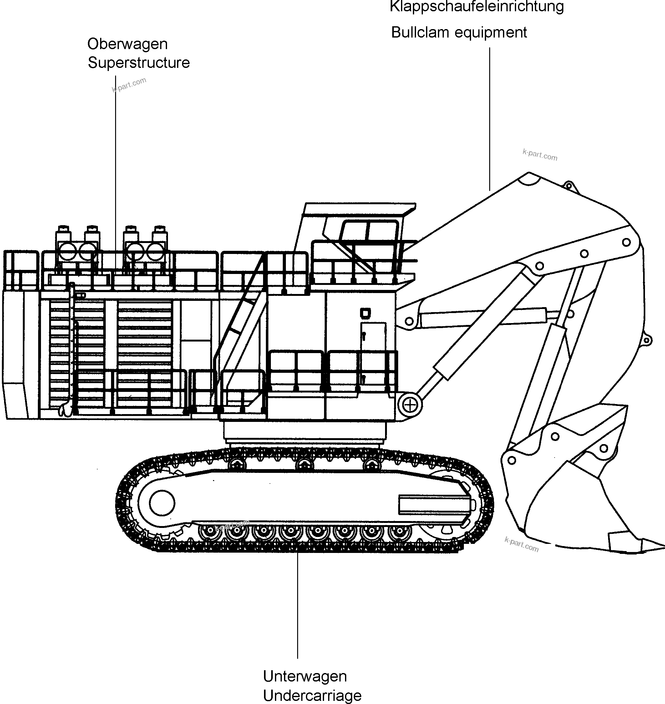 Komatsu parts book diagram for PC8000-11 S/N 12118: 