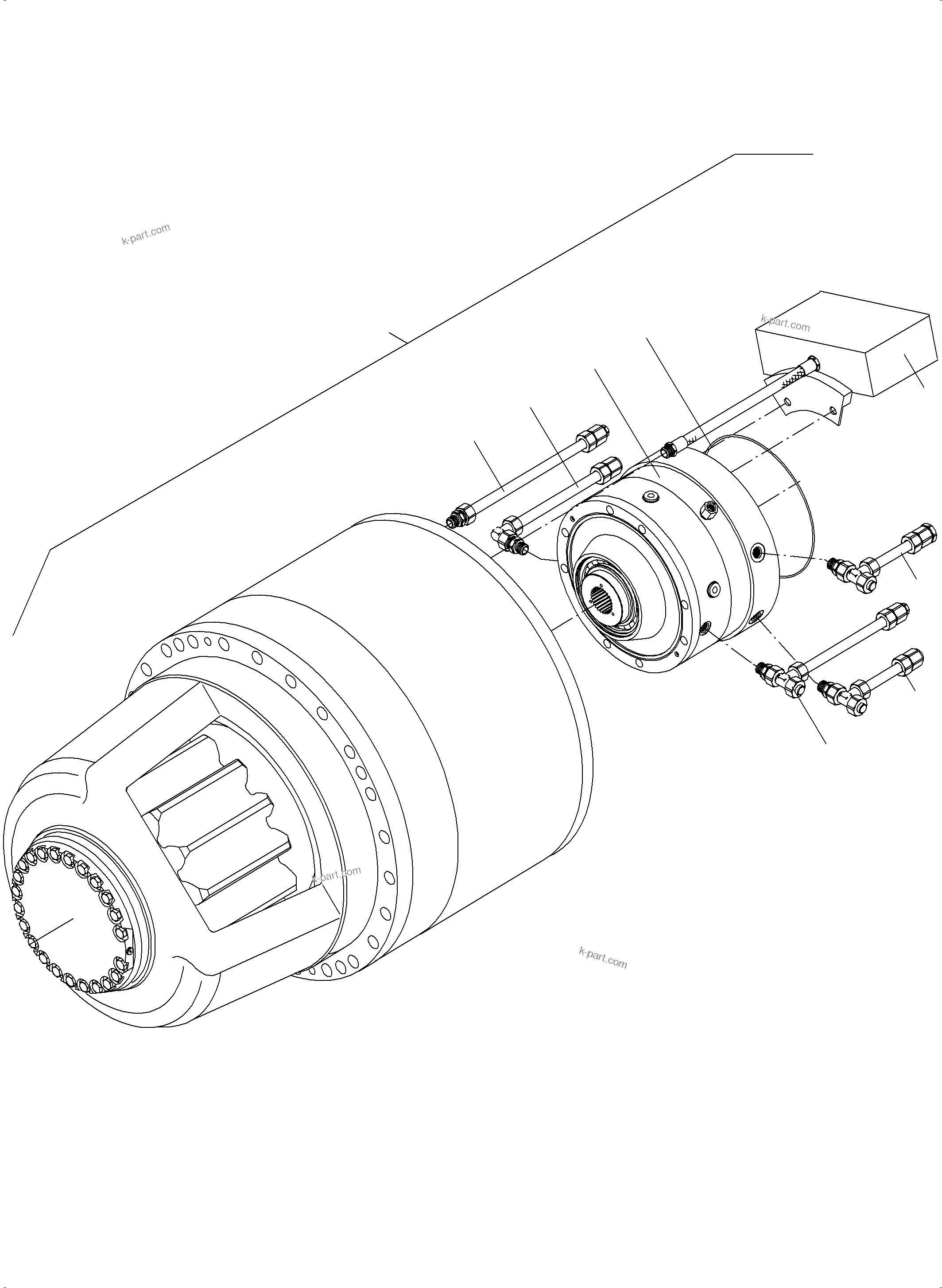 Komatsu parts book diagram for PC8000-11 S/N 12118: SLEW GEAR