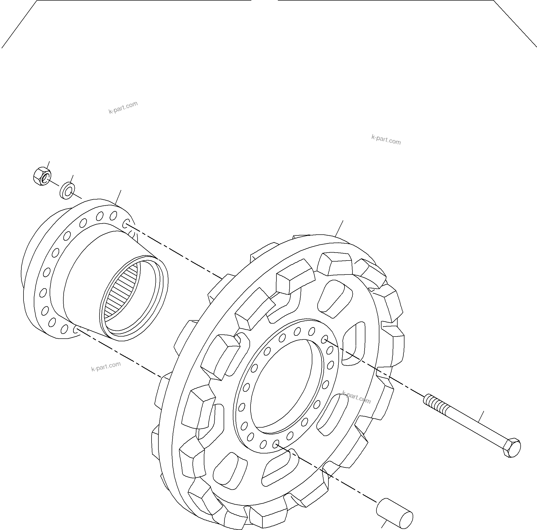 Komatsu parts book diagram for PC8000-11 S/N 12118: DRIVE SPROCKET