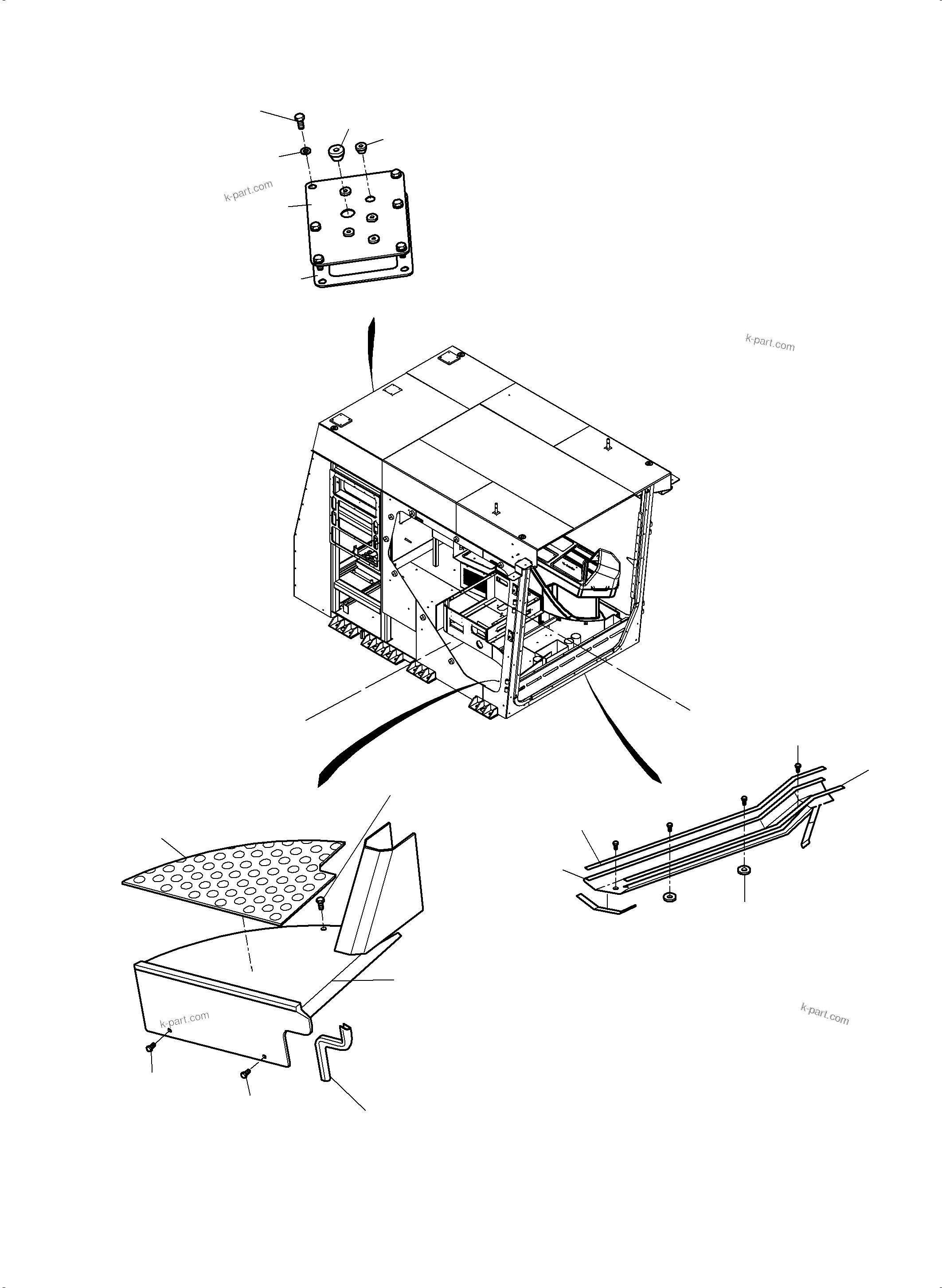 Komatsu parts book diagram for PC8000-11 S/N 12118: OPERATOR'S CAB PART 2