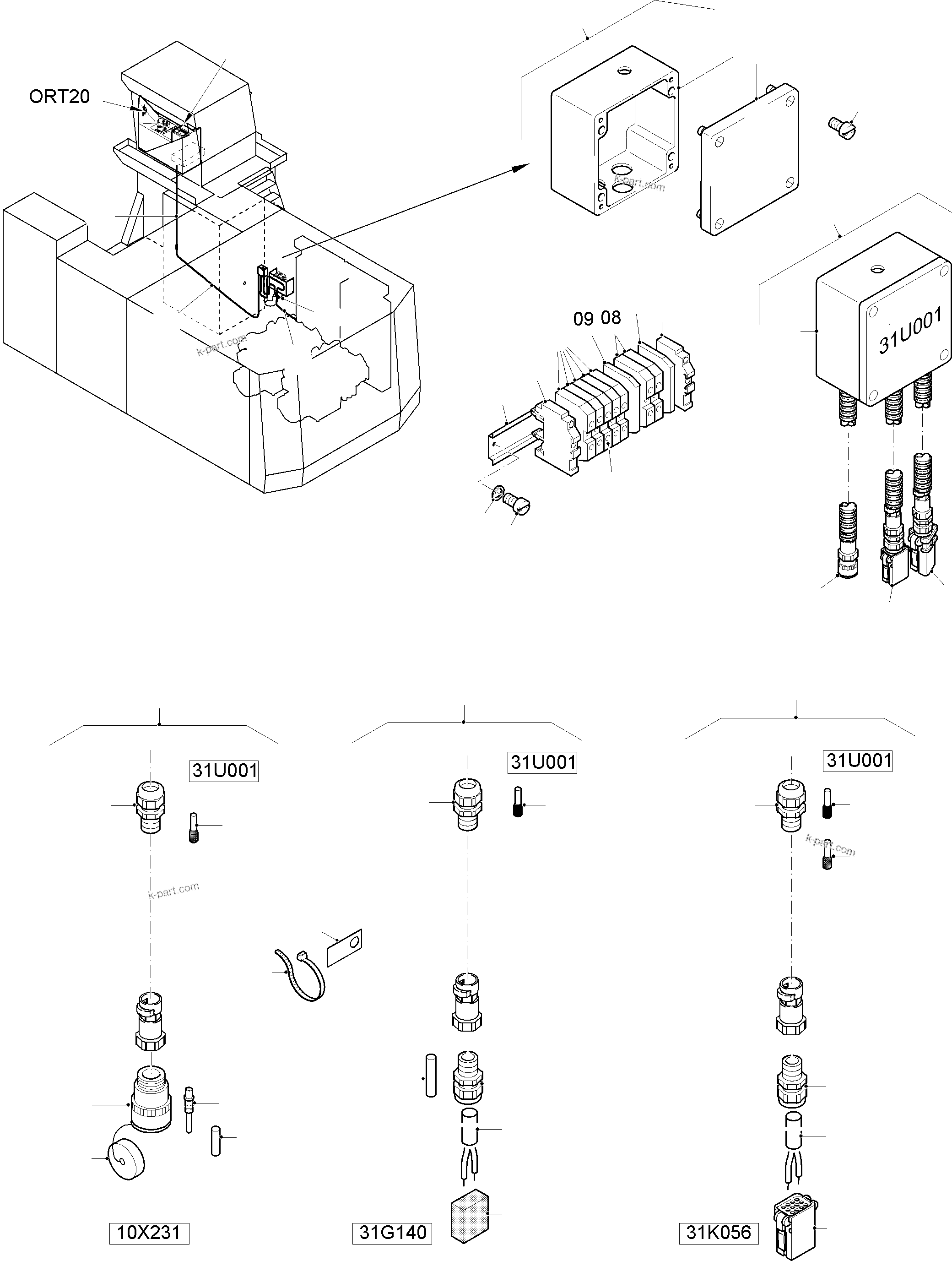 Komatsu parts book diagram for PC8000-11 S/N 12118: E-PARTS ADDITIONAL HEATING SYSTEM