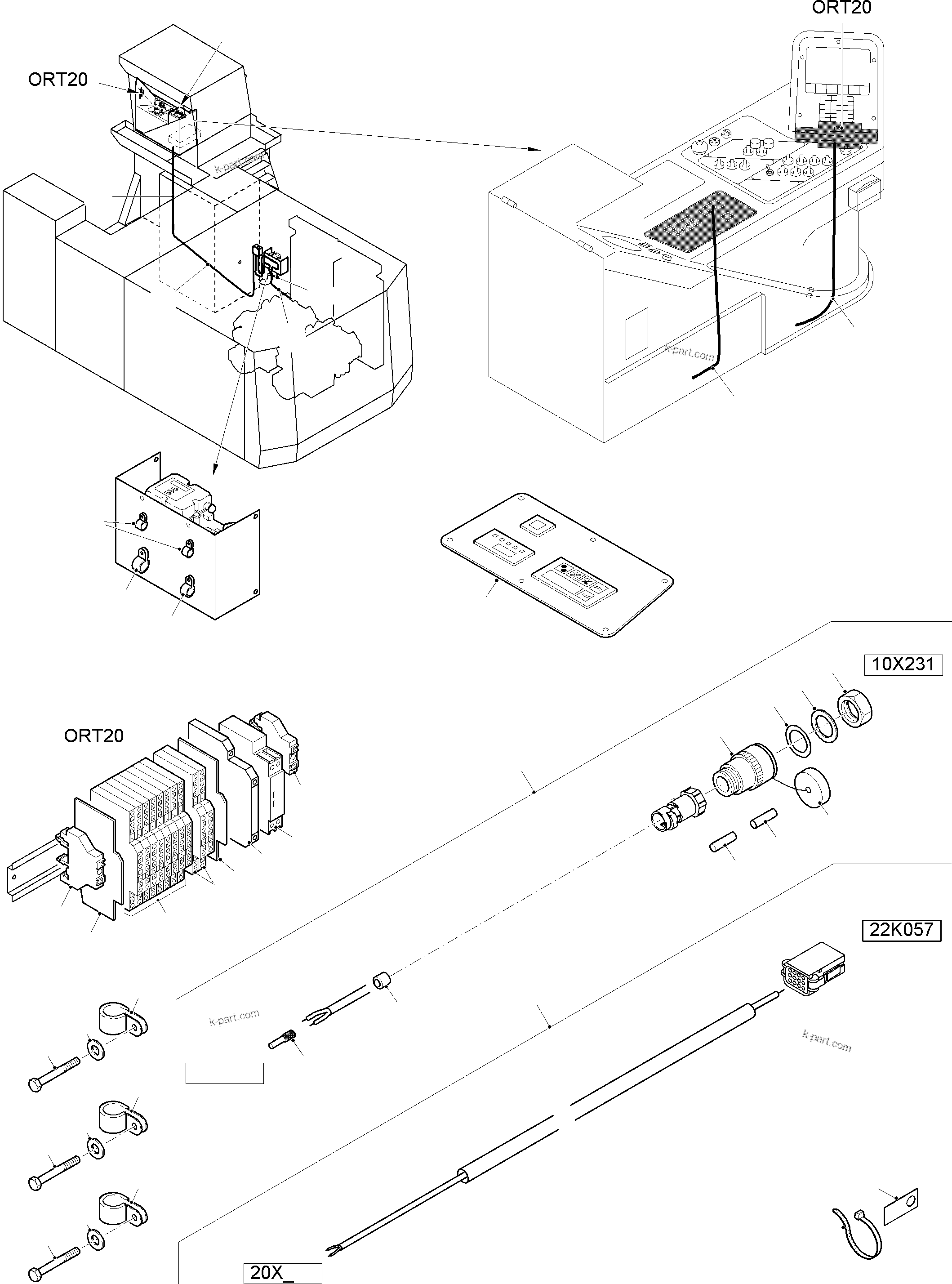 Komatsu parts book diagram for PC8000-11 S/N 12118: E-PARTS ADDITIONAL HEATING SYSTEM