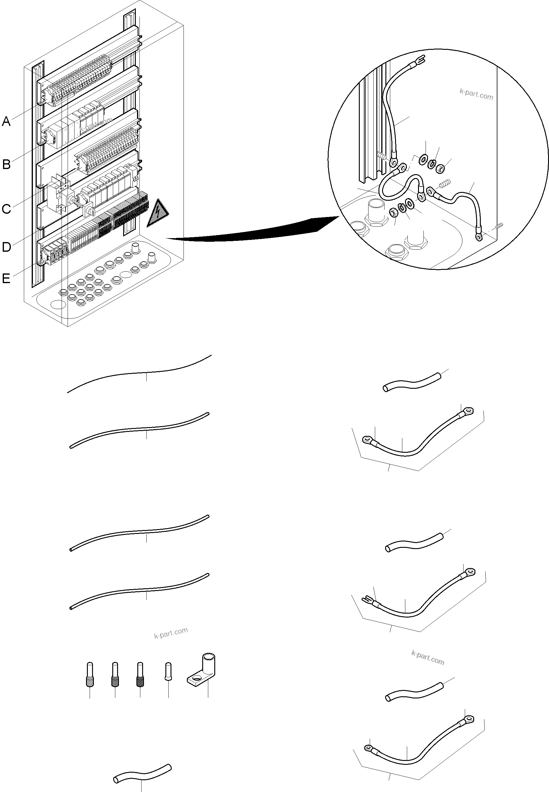 Komatsu parts book diagram for PC8000-11 S/N 12118: SWITCH FRAMING  LOC:12