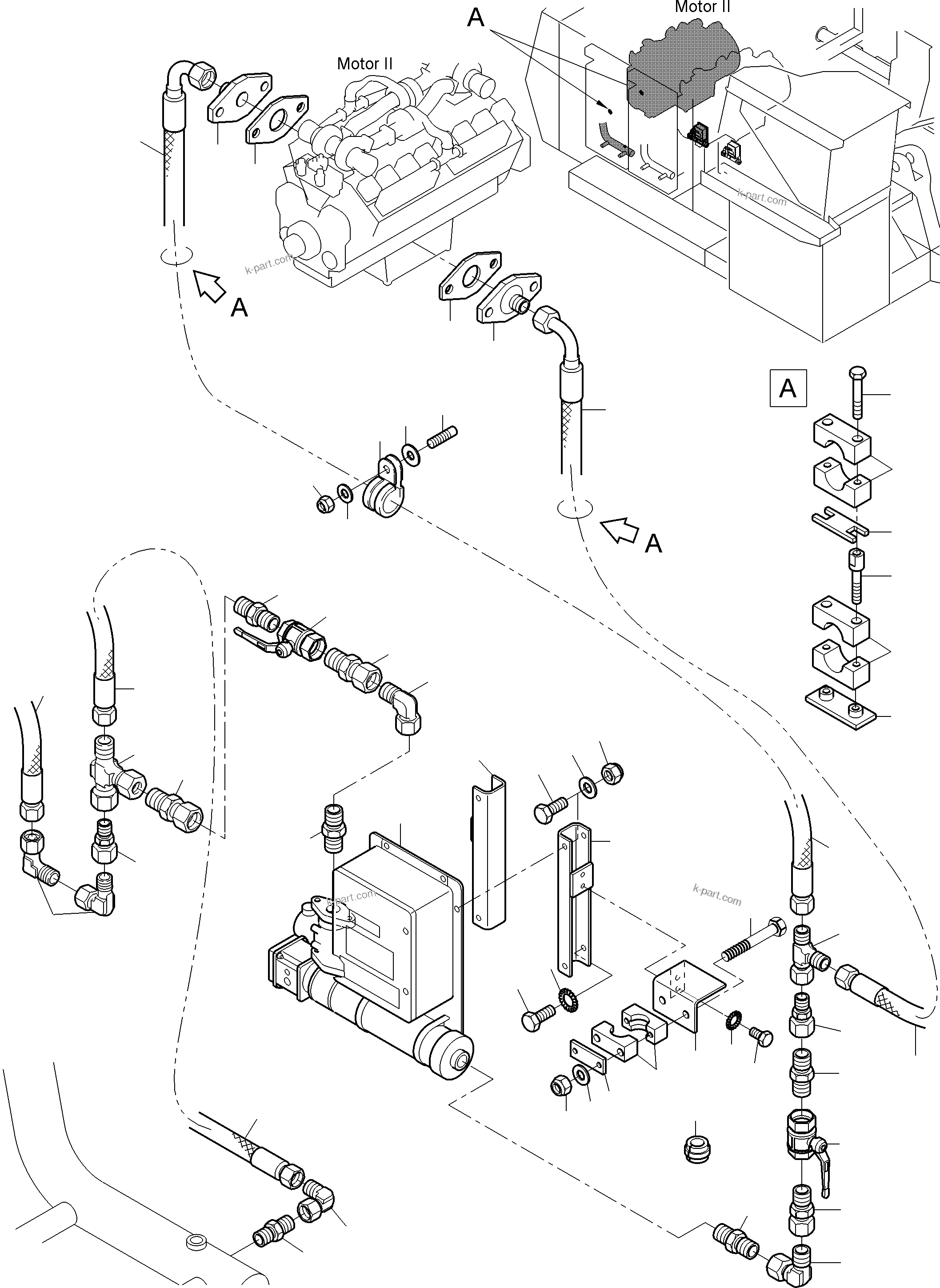 Komatsu parts book diagram for PC8000-11 S/N 12118: TEMPERATURE CONDITIONING - ENGINE COOL WATER-RESVERVE цLTANK-DEF TANK