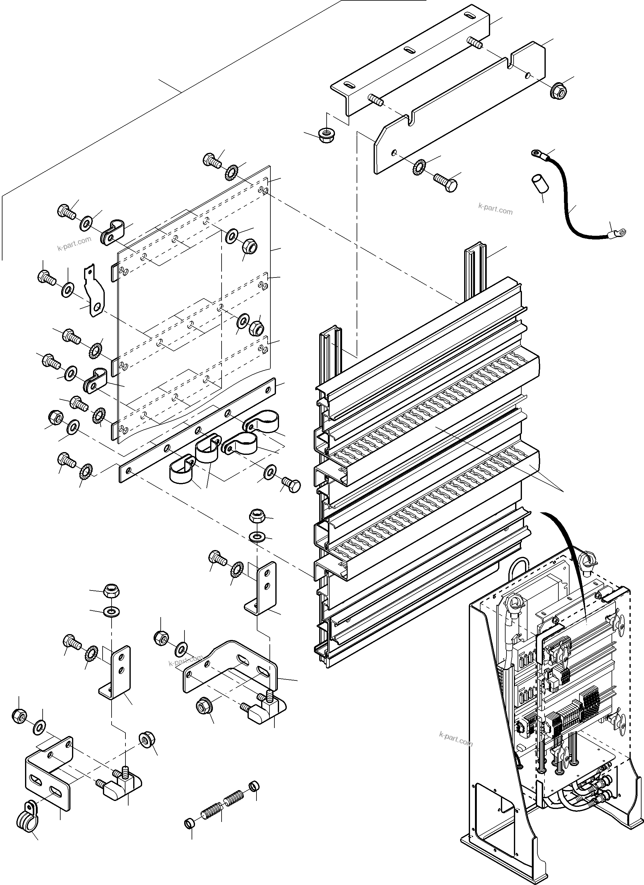 Komatsu parts book diagram for PC8000-11 S/N 12118: SWITCH CABINET ORT 40