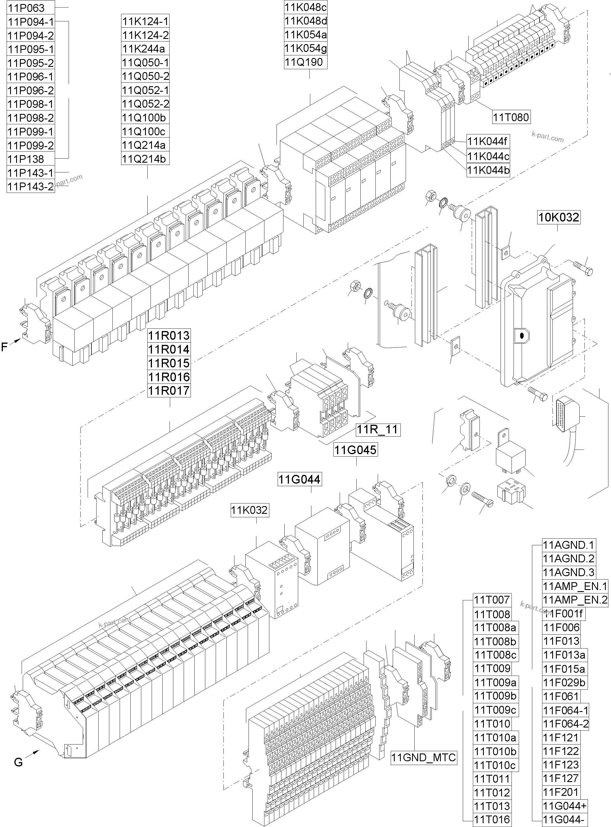 Komatsu parts book diagram for PC8000-11 S/N 12118: SWITCH FRAMING X2 ORT 11