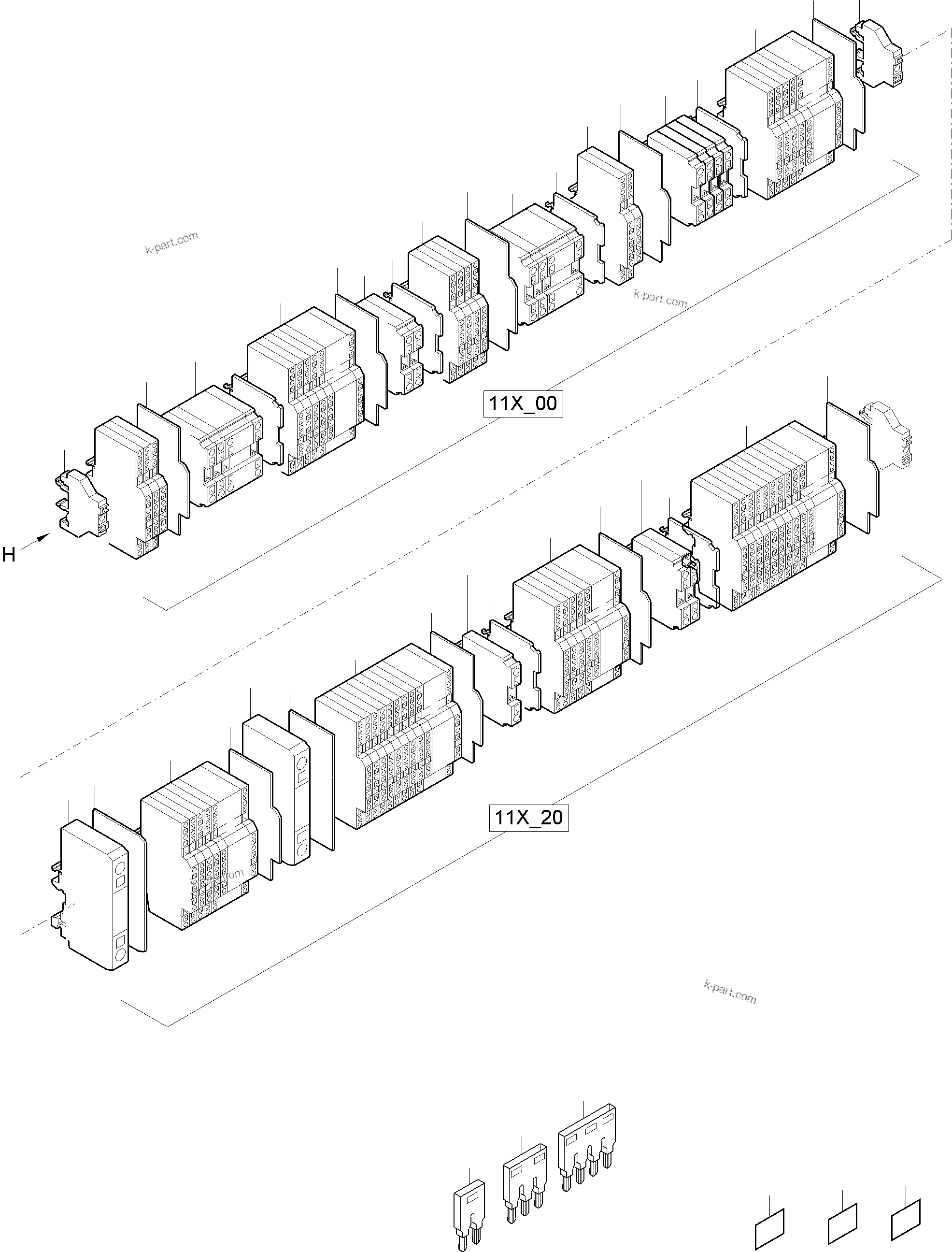 Komatsu parts book diagram for PC8000-11 S/N 12118: SWITCH FRAMING X2 ORT 11