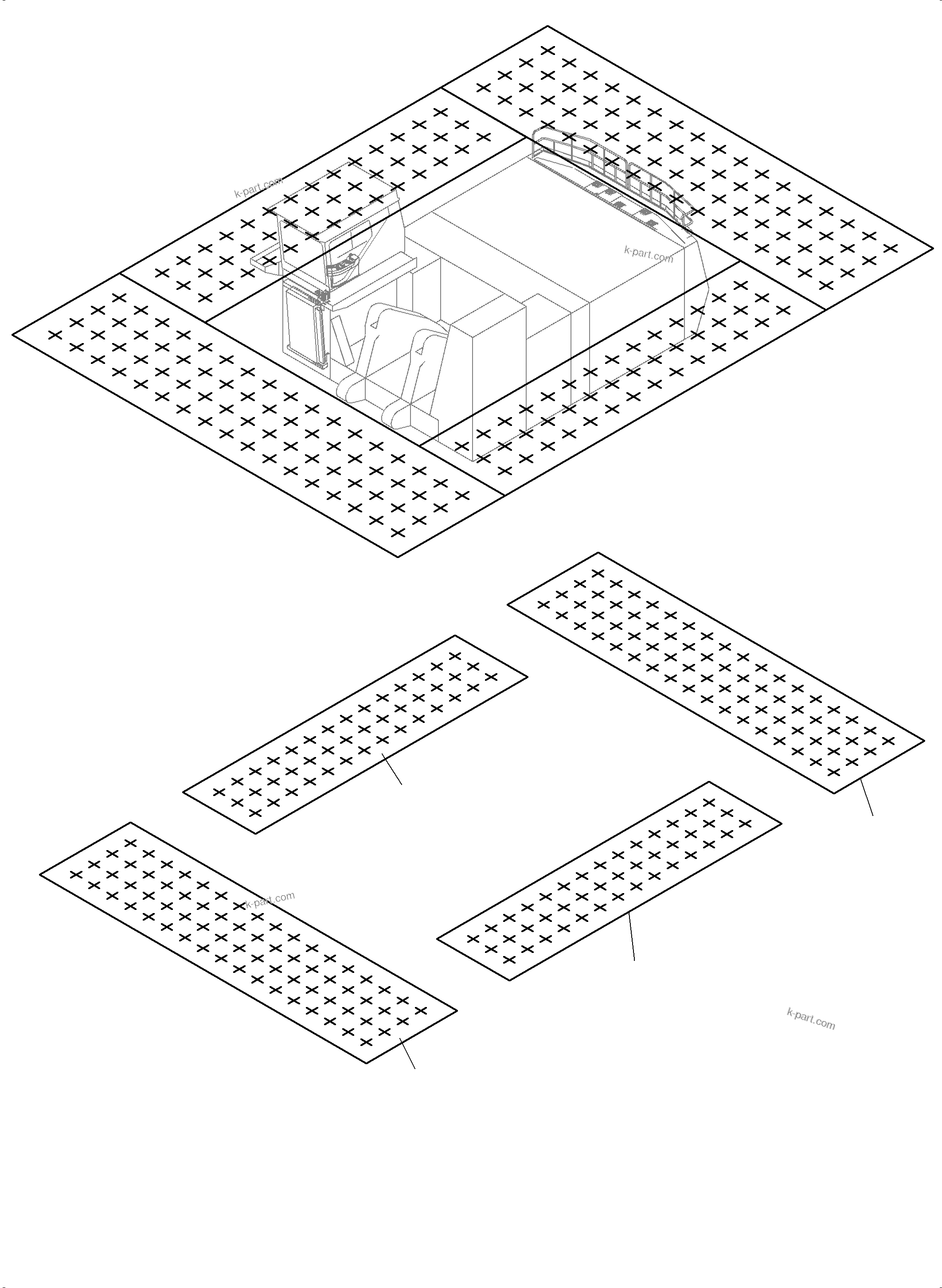Komatsu parts book diagram for PC8000-11 S/N 12118: COMVISION CAMERASYSTEM FUEL TANK AND COOLER,MACHINE COVERING,COUNTERWEIGHT