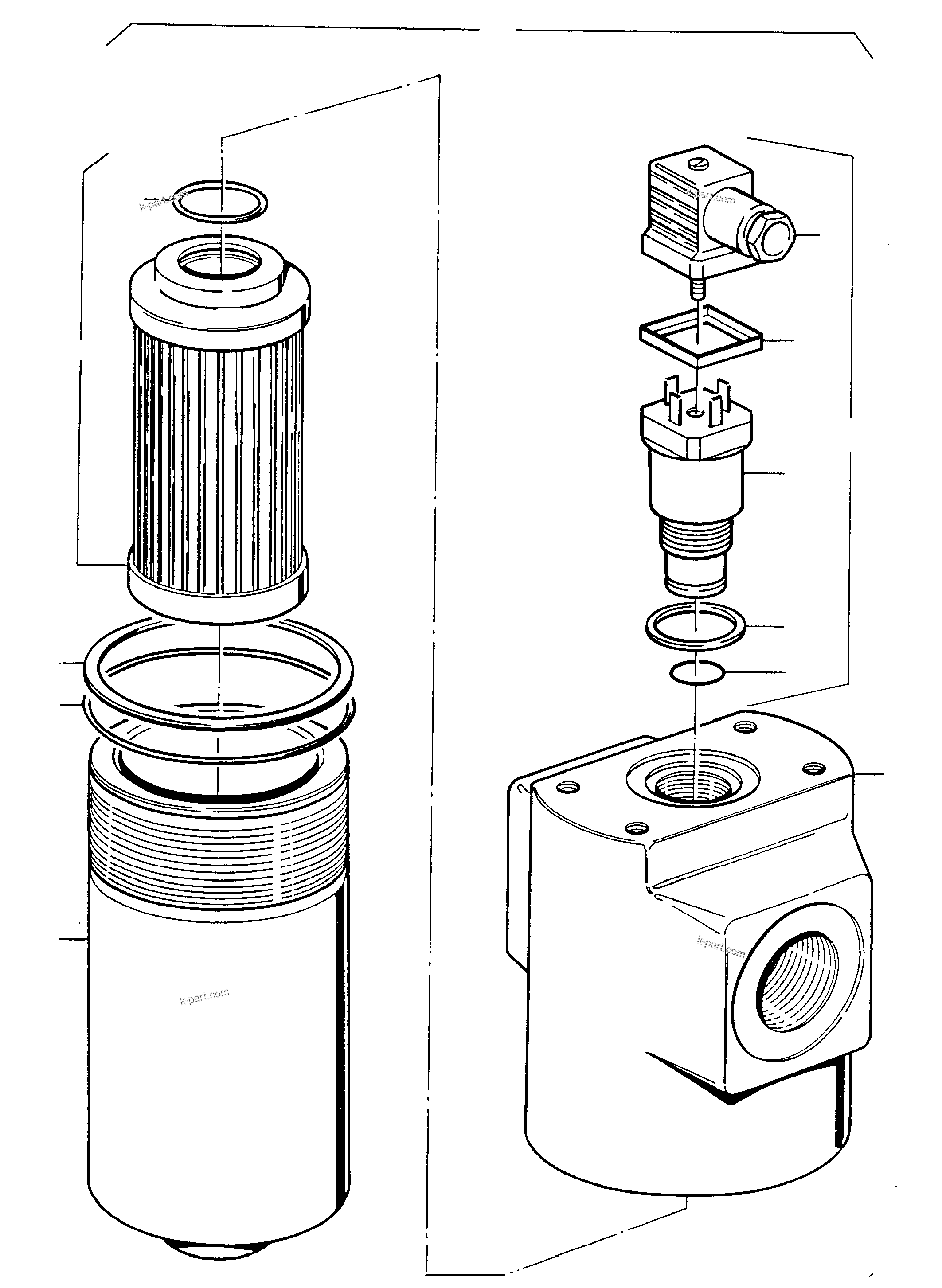 Komatsu parts book diagram for H455-SD S/N 15009: HYDRAULIC FILTER