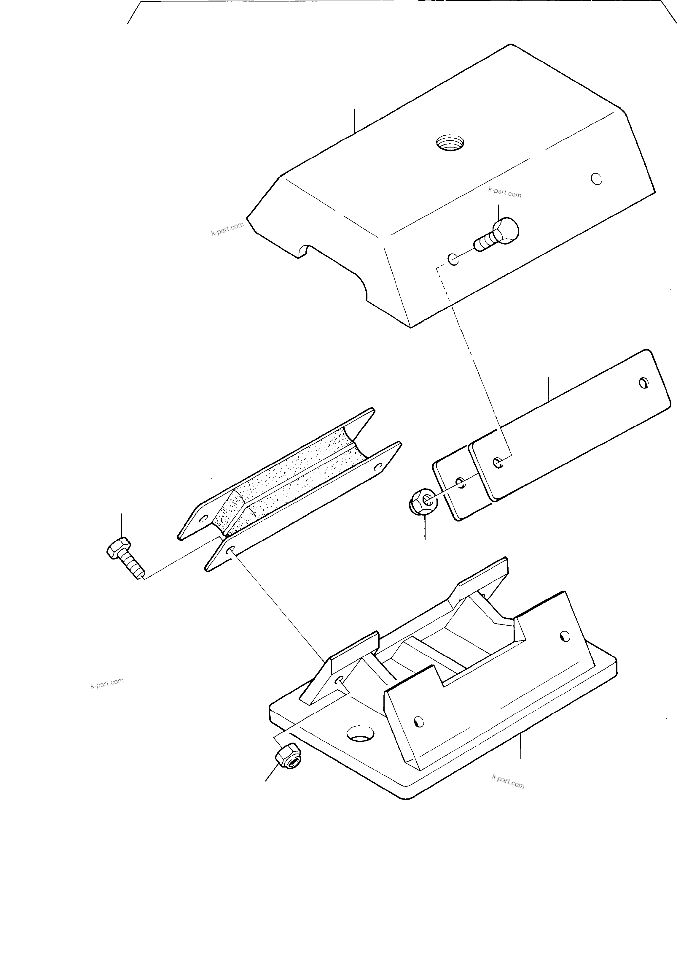 Komatsu parts book diagram for H455-SD S/N 15009: ENGINE MOUNTING