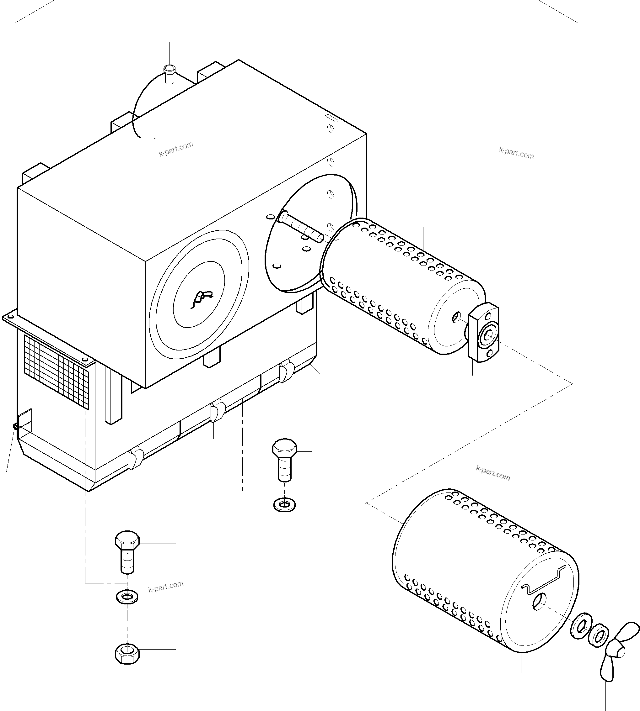 Komatsu parts book diagram for H455-SD S/N 15009: AIR CLEANER