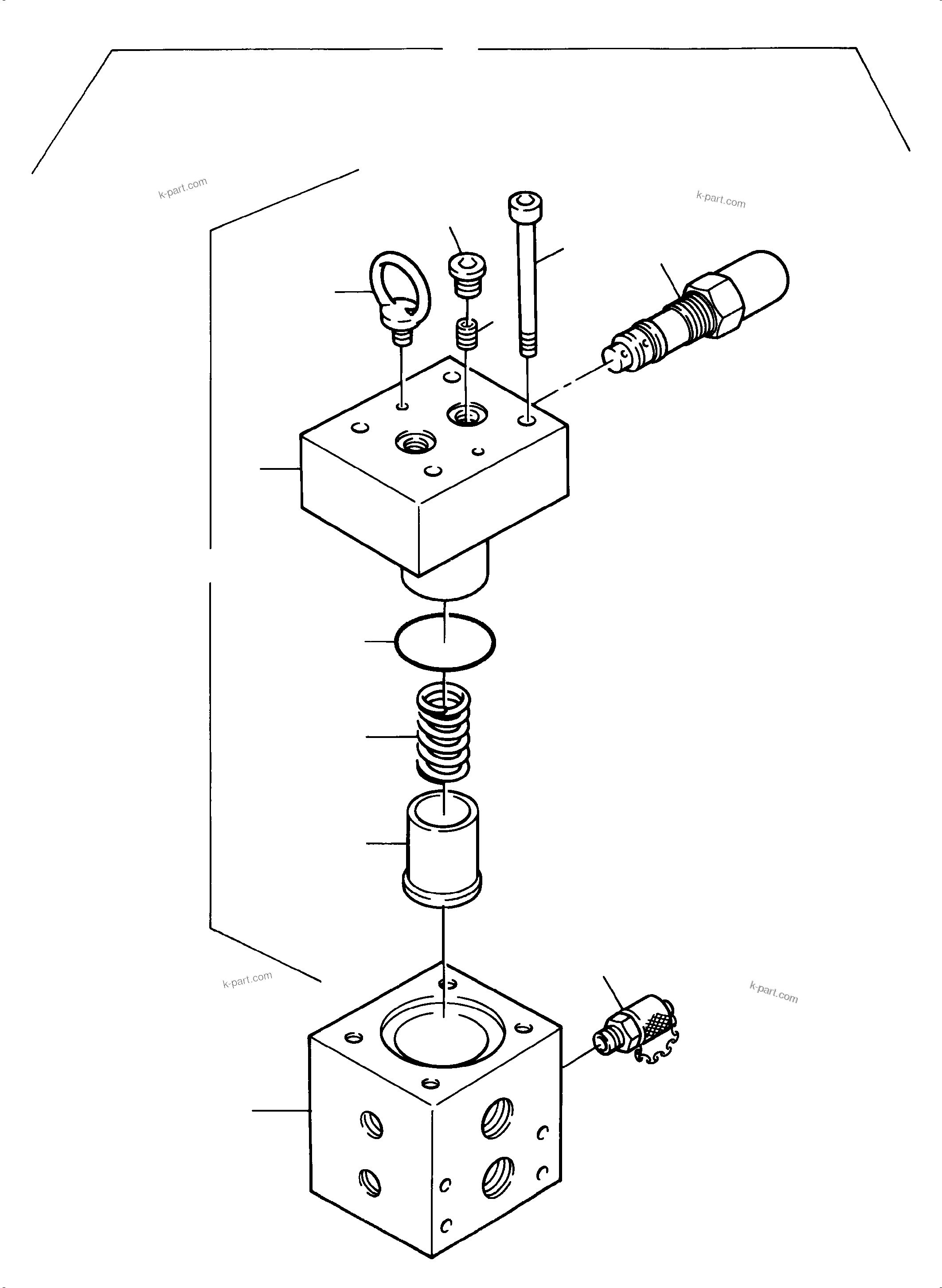Komatsu parts book diagram for H455-SD S/N 15009: VALVE BLOCK