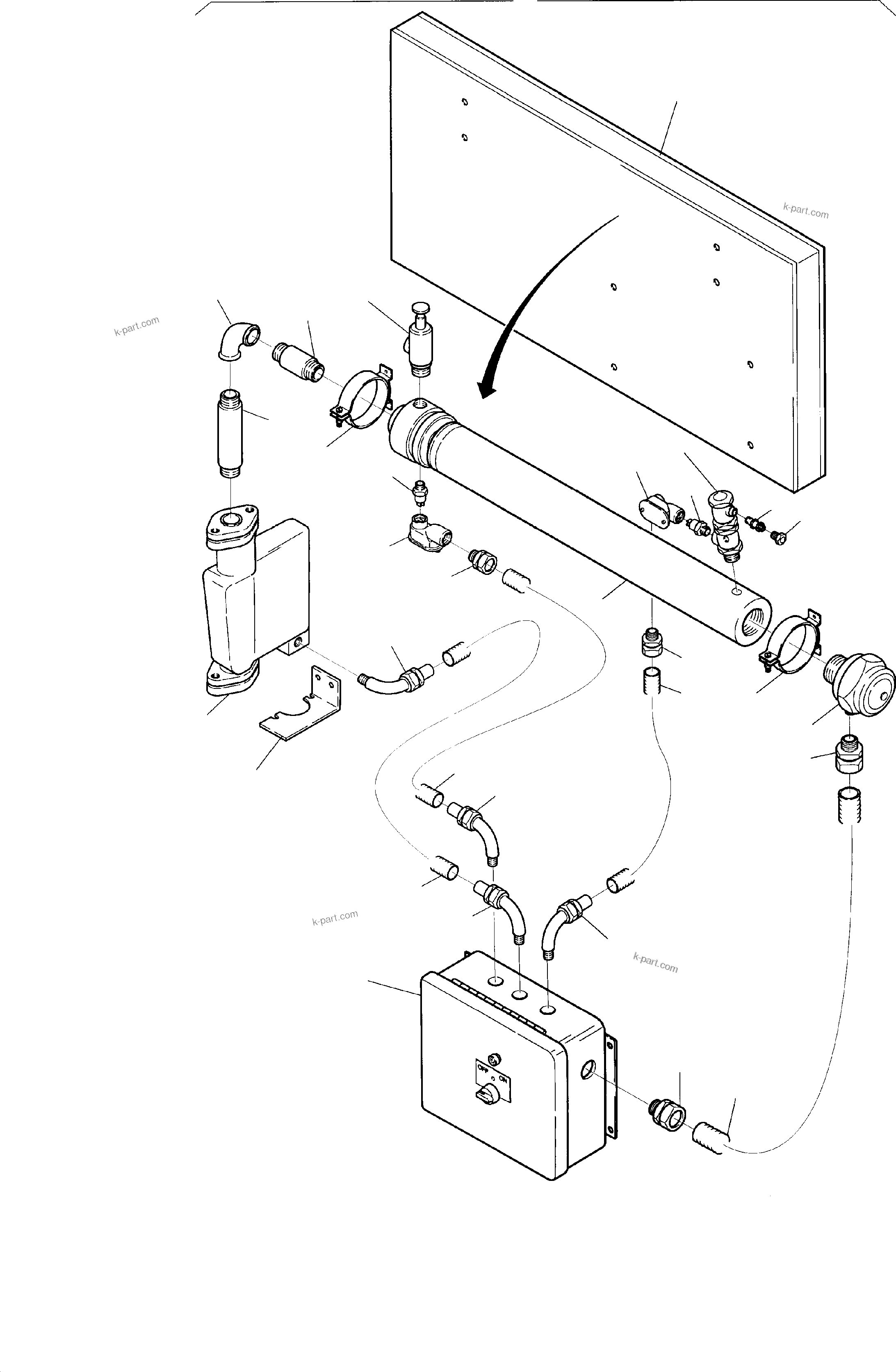 Komatsu parts book diagram for H455-SD S/N 15009: COOLANT PREHEATING ARR.