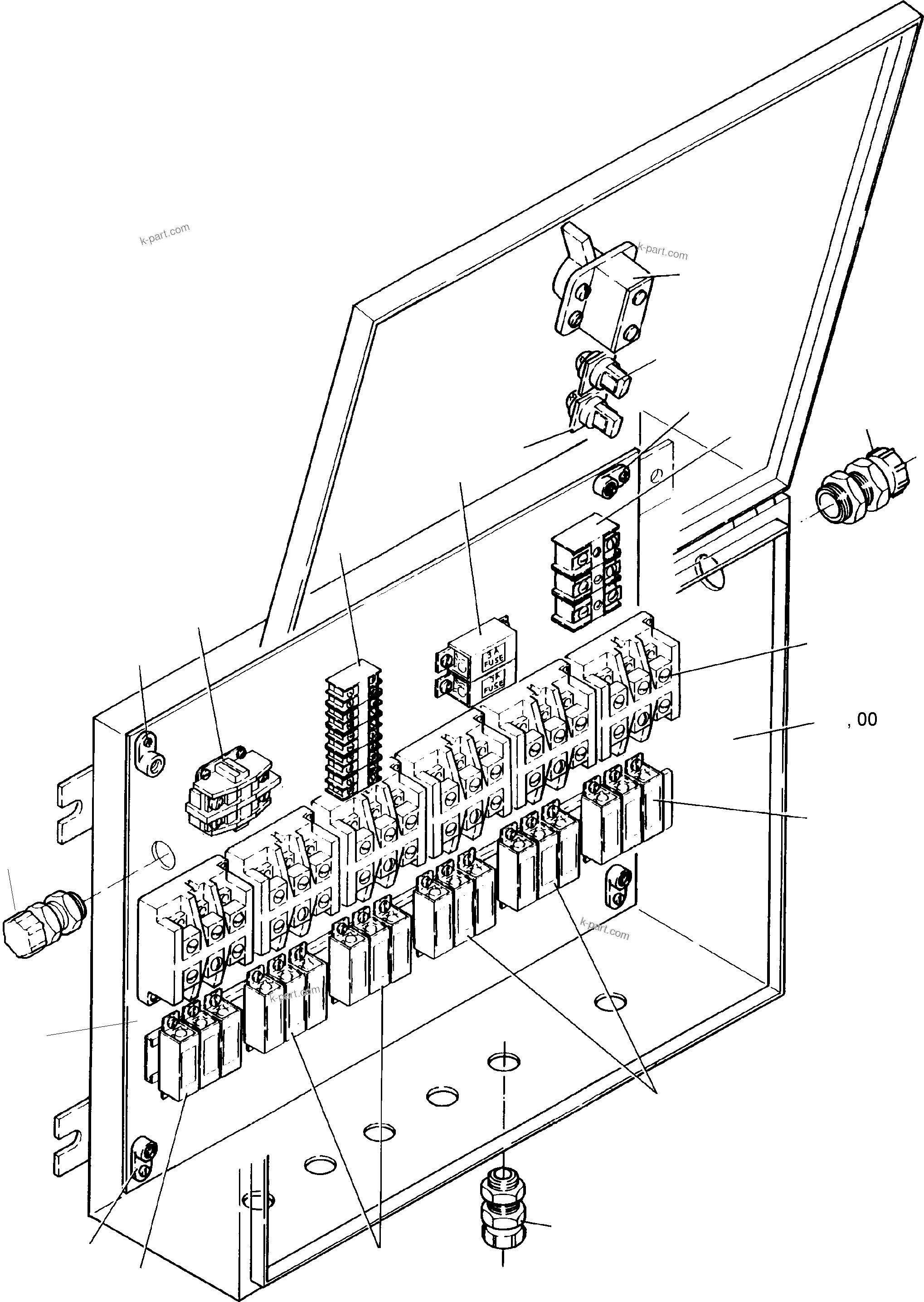 Komatsu parts book diagram for H455-SD S/N 15009: SWITCH BOX