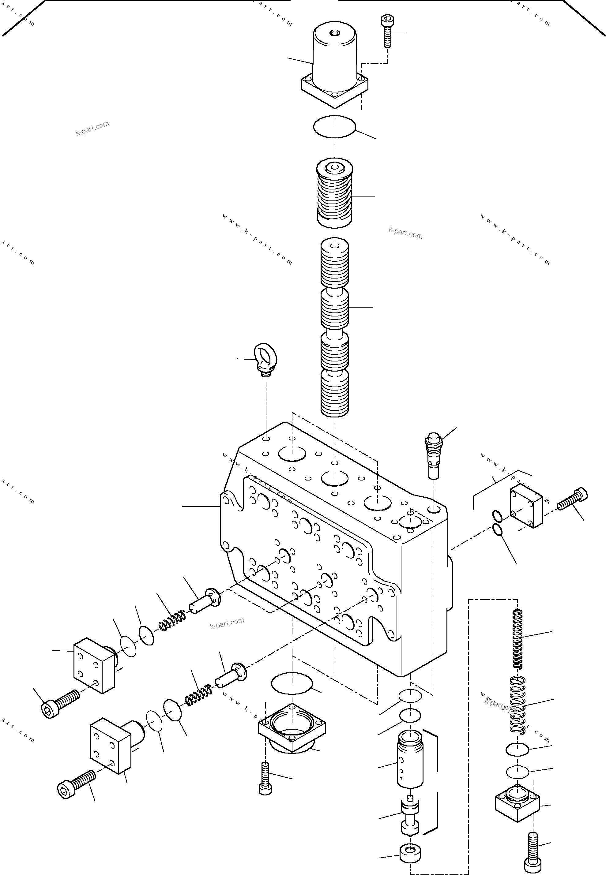 Komatsu parts book diagram for H455-SD S/N 15009: CONTROL BLOCK
