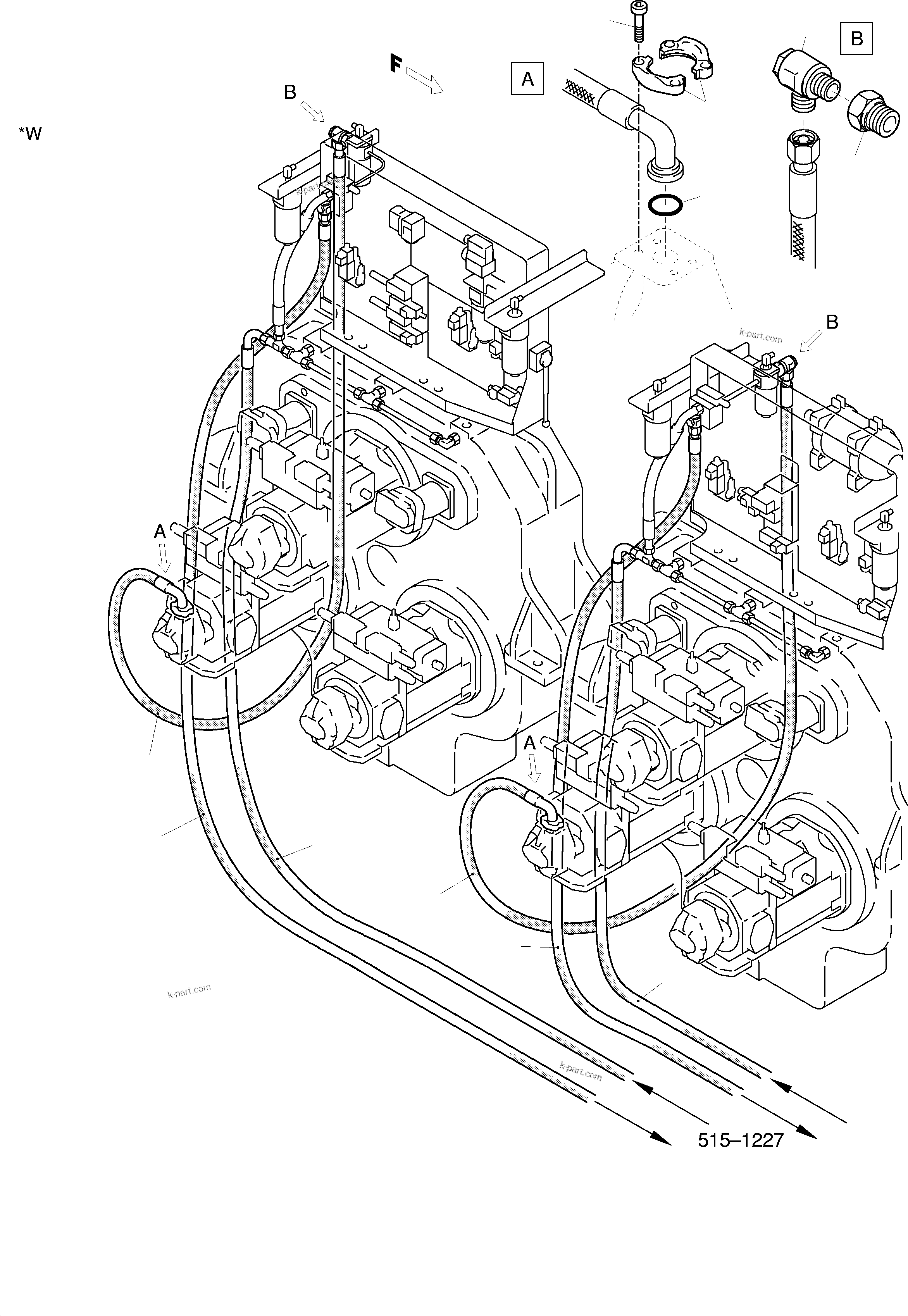 Komatsu parts book diagram for H455-SD S/N 15009: COOLING - DISTRIBUTOR GEAR (PUMP)